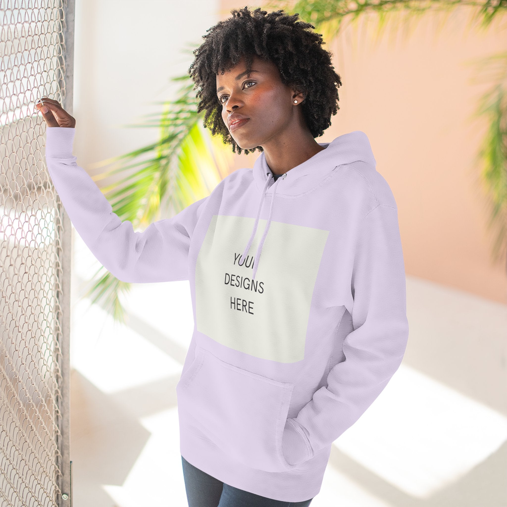 Three-Panel Fleece Hoodie