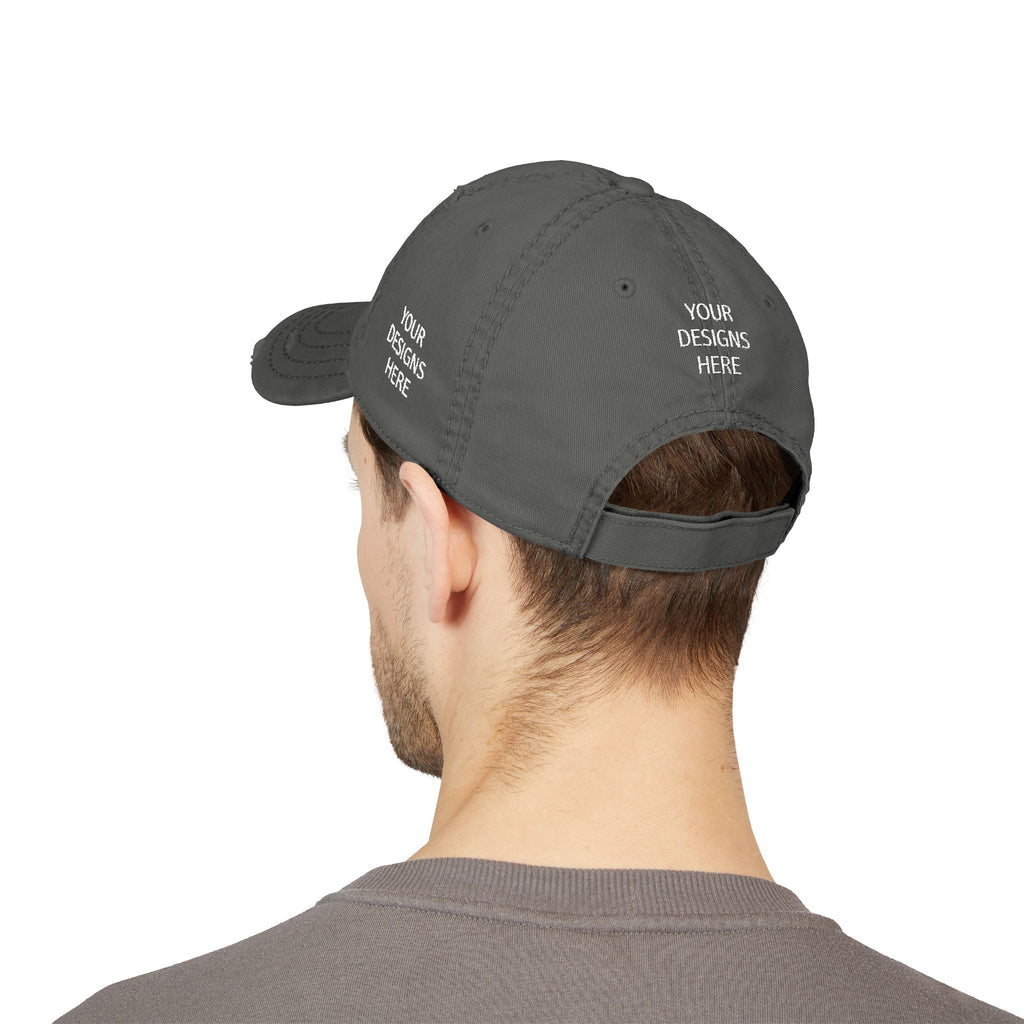 Distressed Embroidered Dad Hat