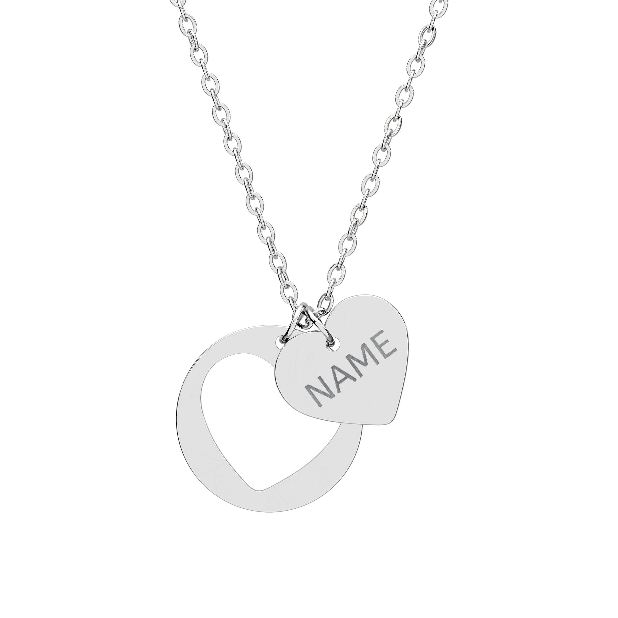 Personalized Heart Cutout Necklace