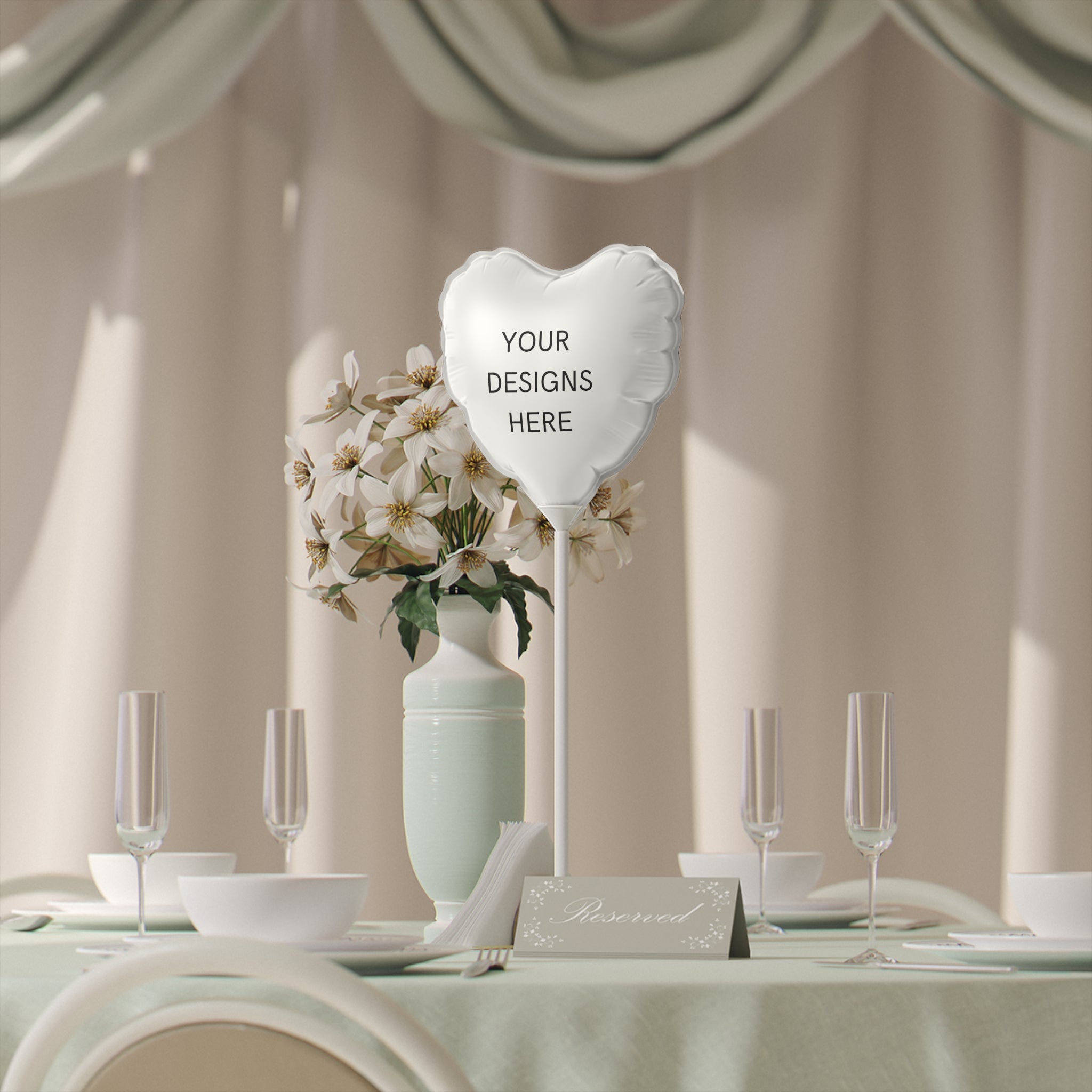 6" Heart & Round Balloon