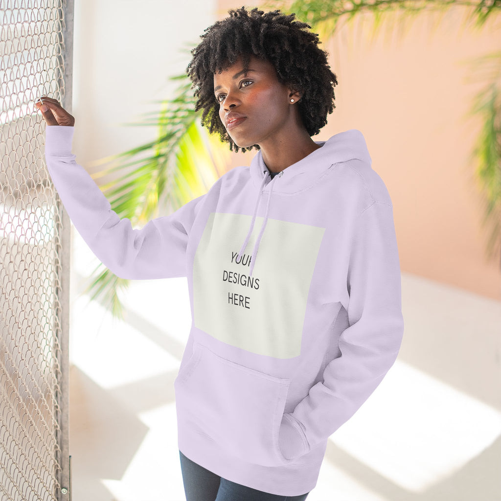 Three-Panel Fleece Hoodie