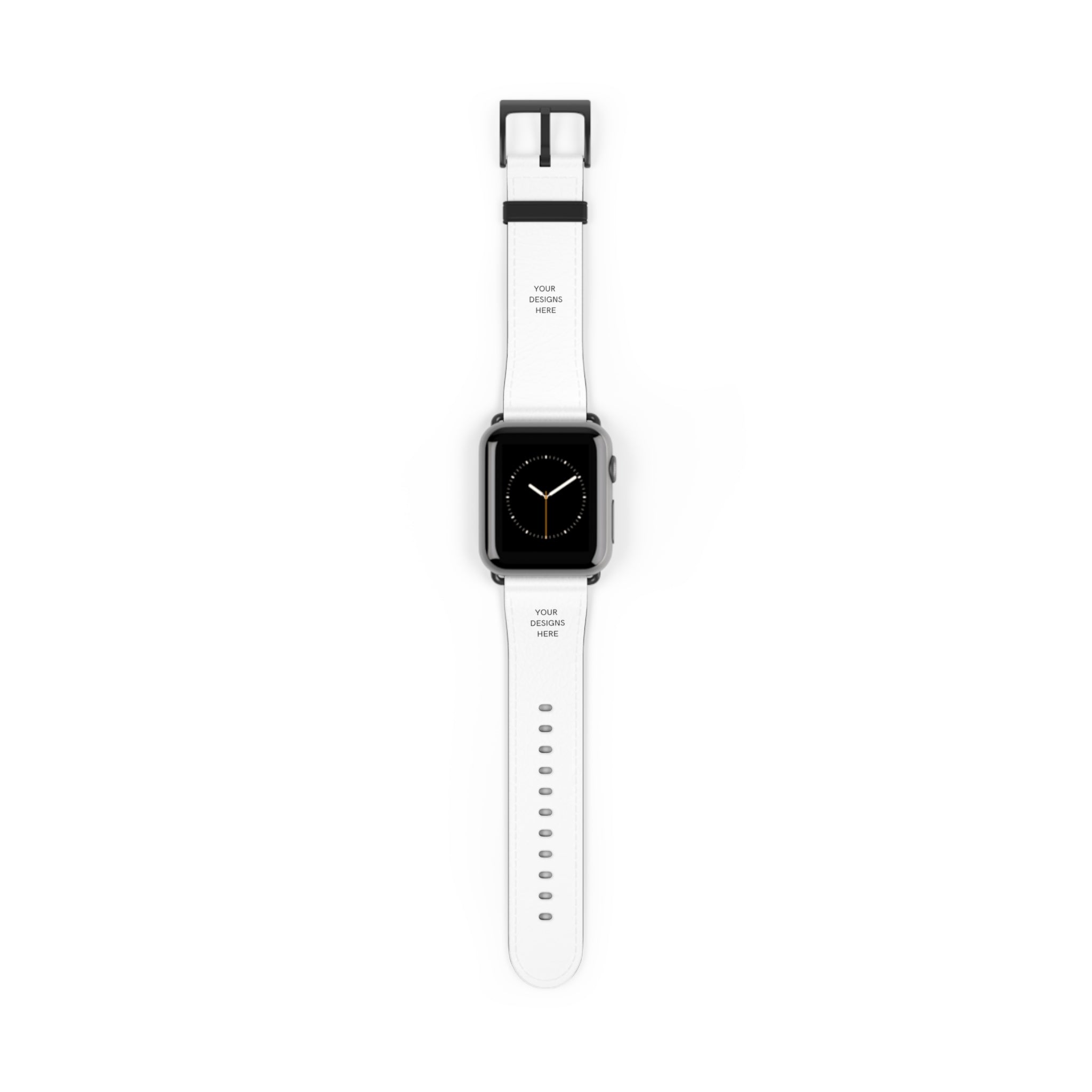 Minimal White Leather Watch Band