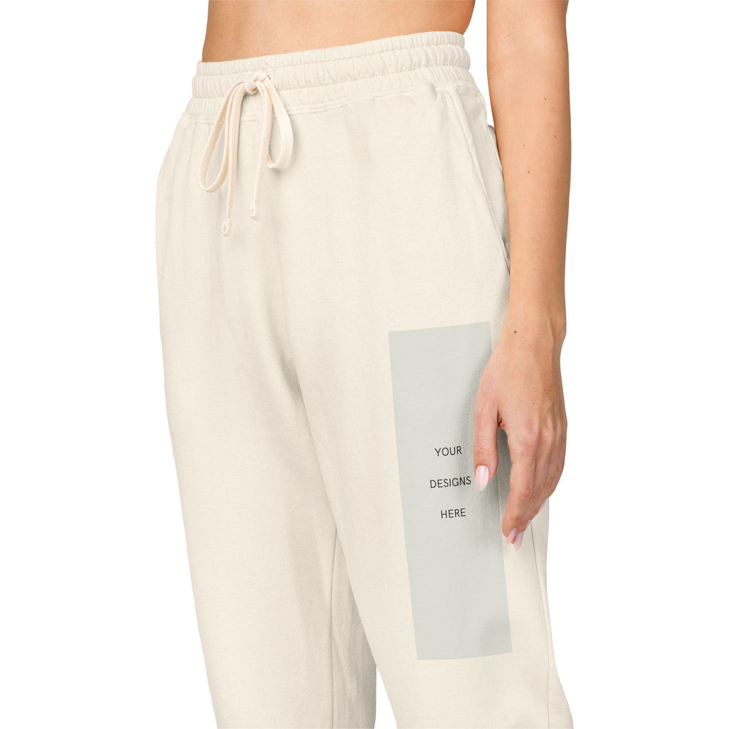 Embroidered Patch Fleece Sweatpants