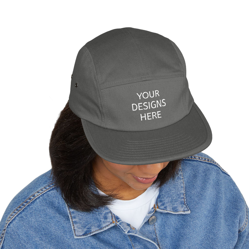 Embroidered 5-Panel Cap