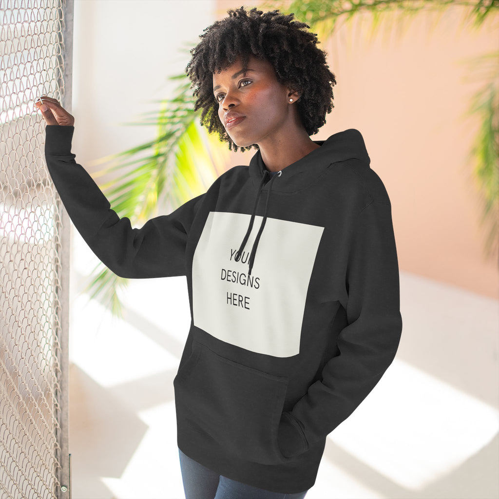 Three-Panel Fleece Hoodie