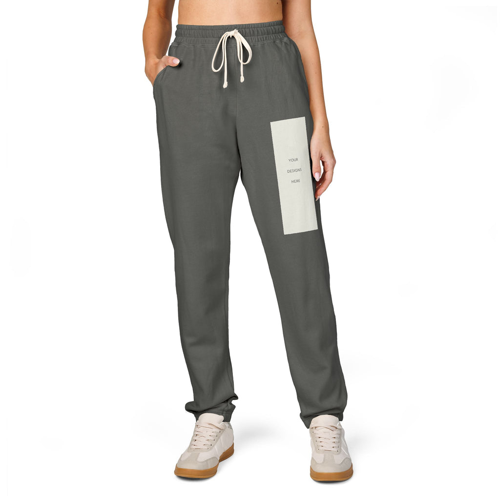 Embroidered Patch Fleece Sweatpants