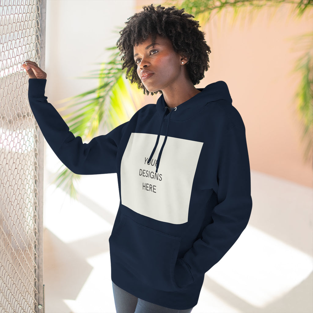 Three-Panel Fleece Hoodie