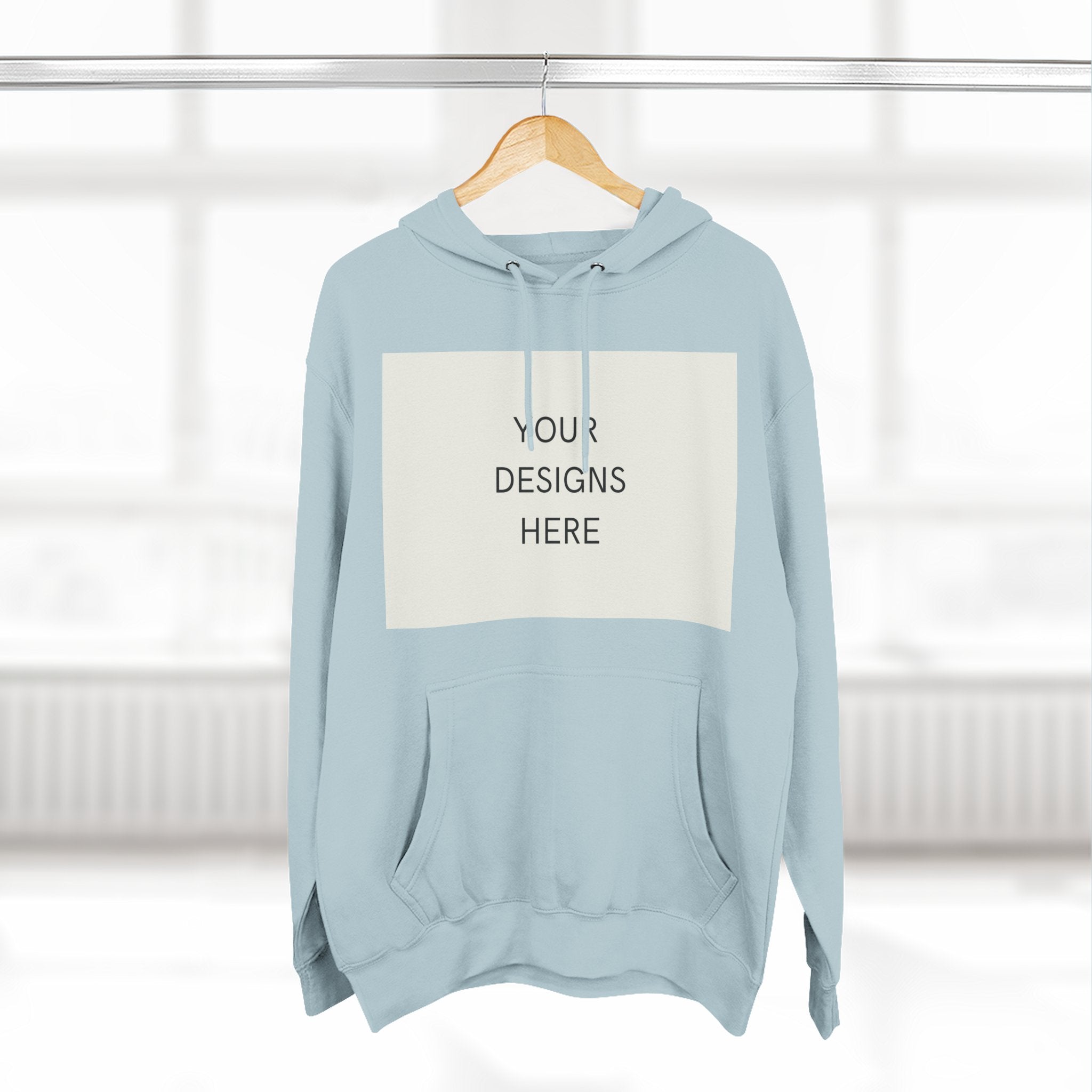 Three-Panel Fleece Hoodie