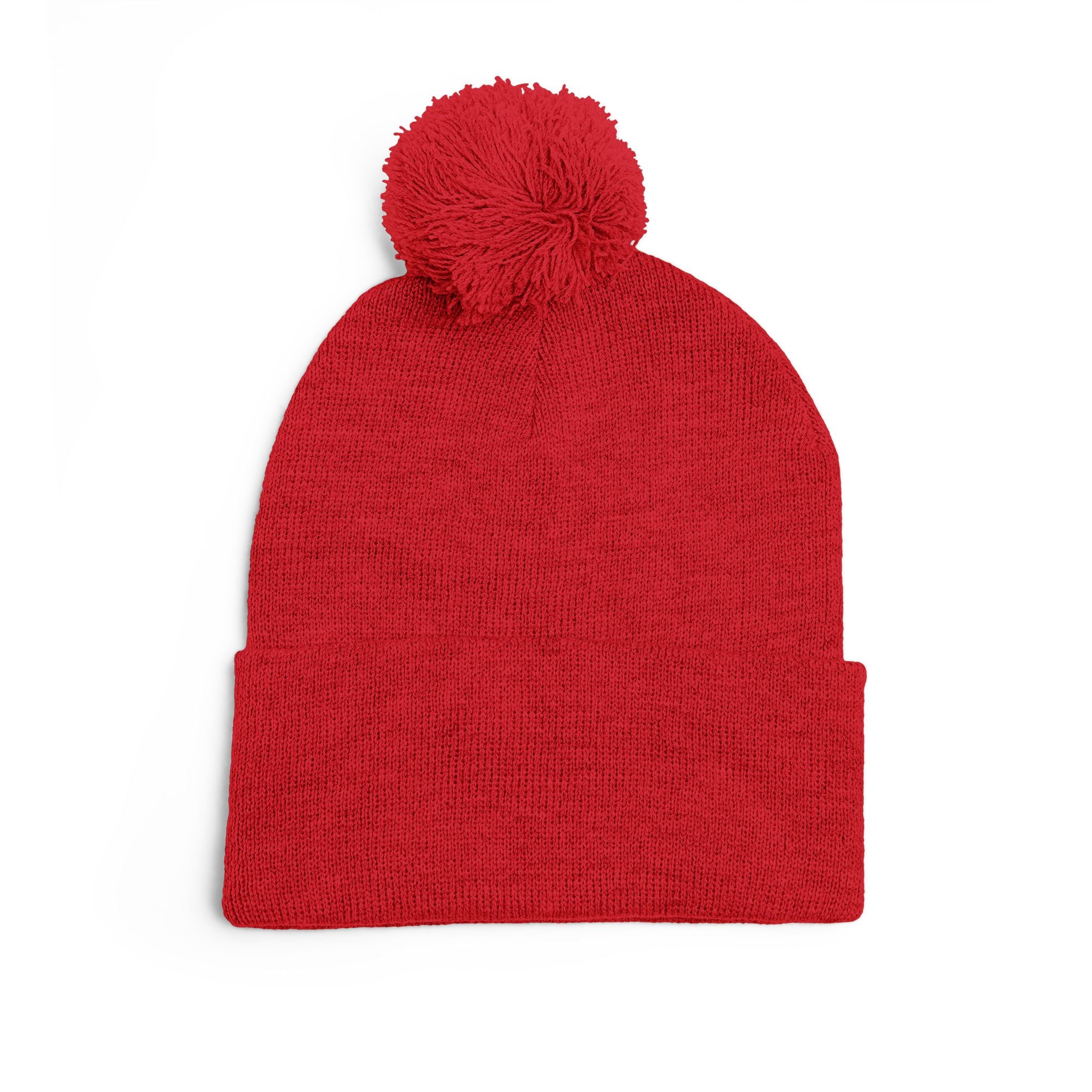 Embroidered Pom-Pom Beanie