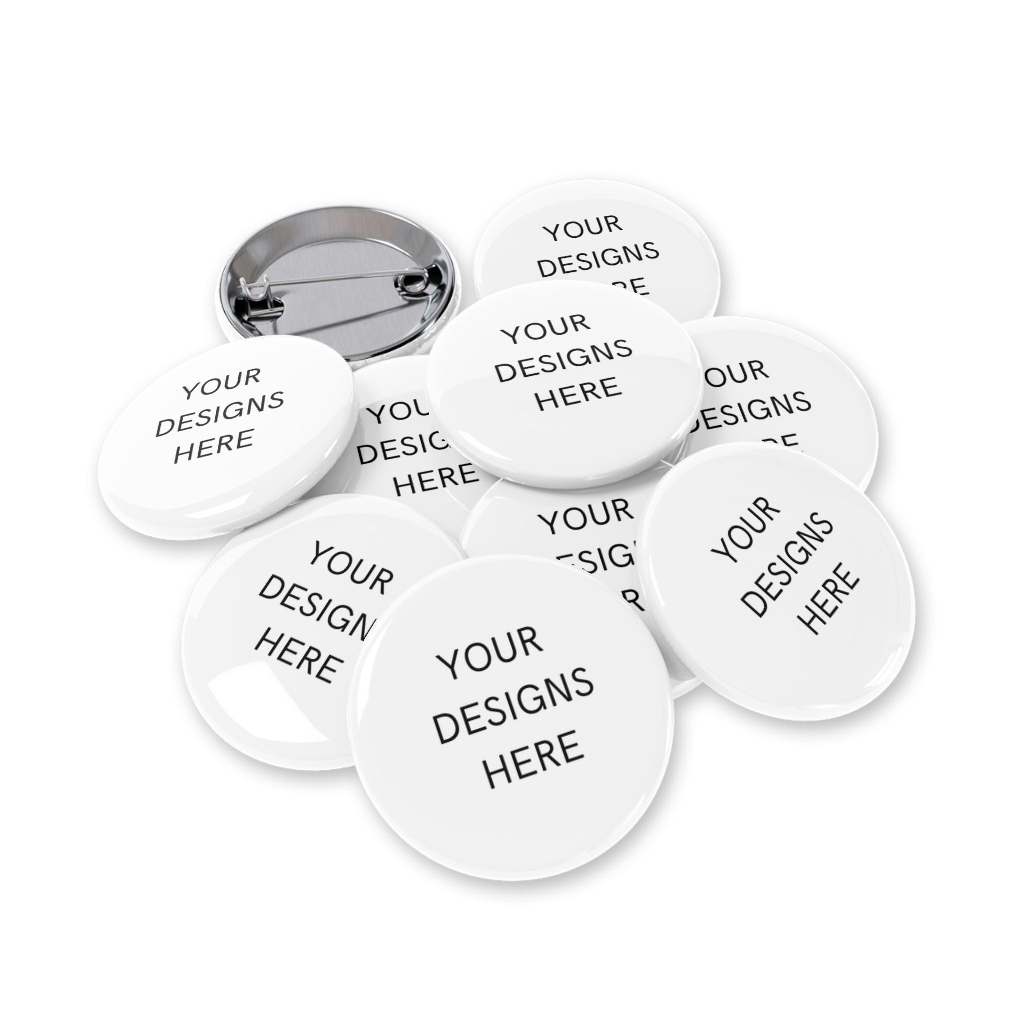 Custom Round Pin Button