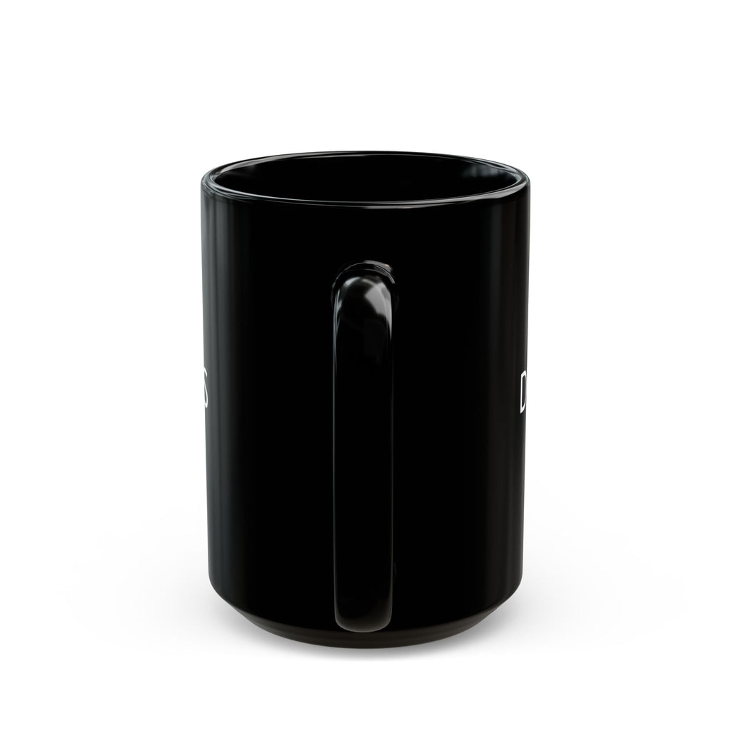 Black Ceramic Mug - Customizable 'Your Designs Here' Coffee Cup (11oz & 15oz)