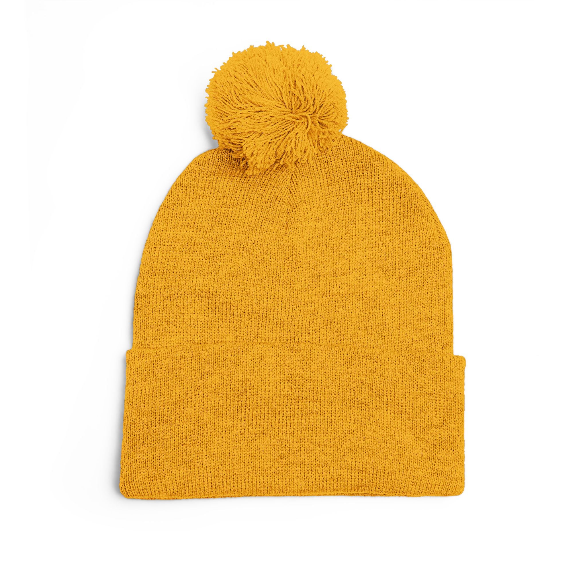 Embroidered Pom-Pom Beanie