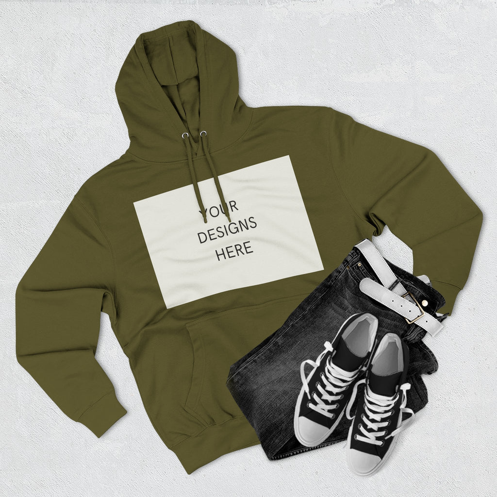Three-Panel Fleece Hoodie