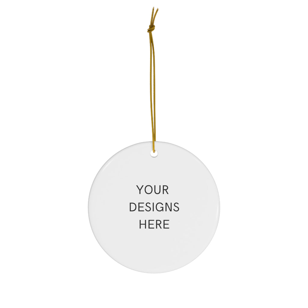 Custom Round Ceramic Ornament