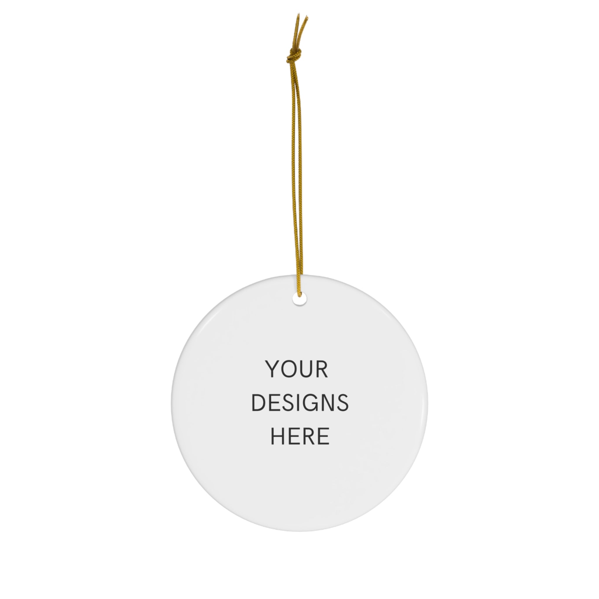 Custom Round Ceramic Ornament