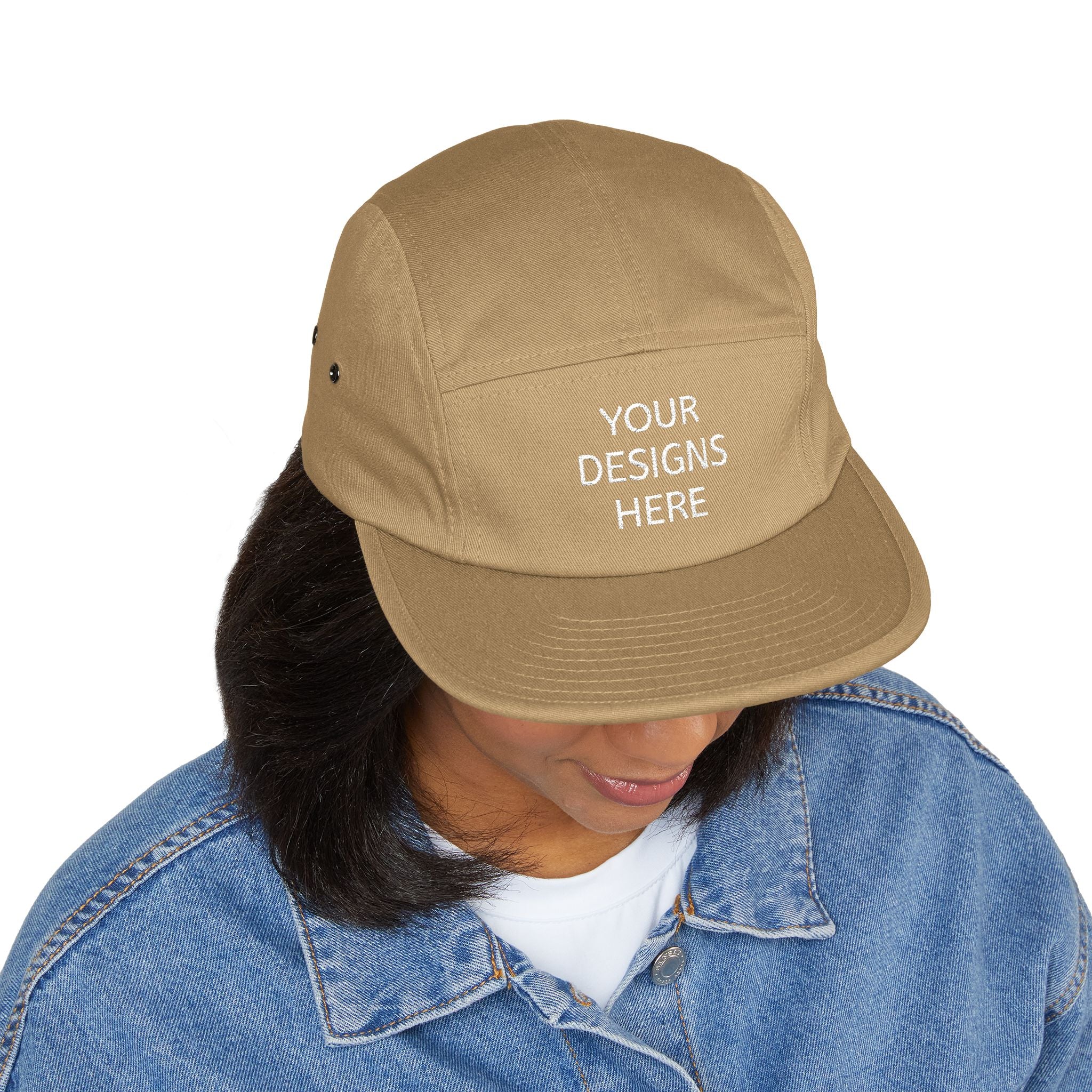 Embroidered 5-Panel Cap