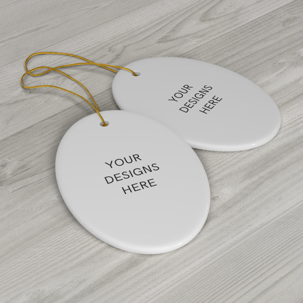 Custom Round Ceramic Ornament