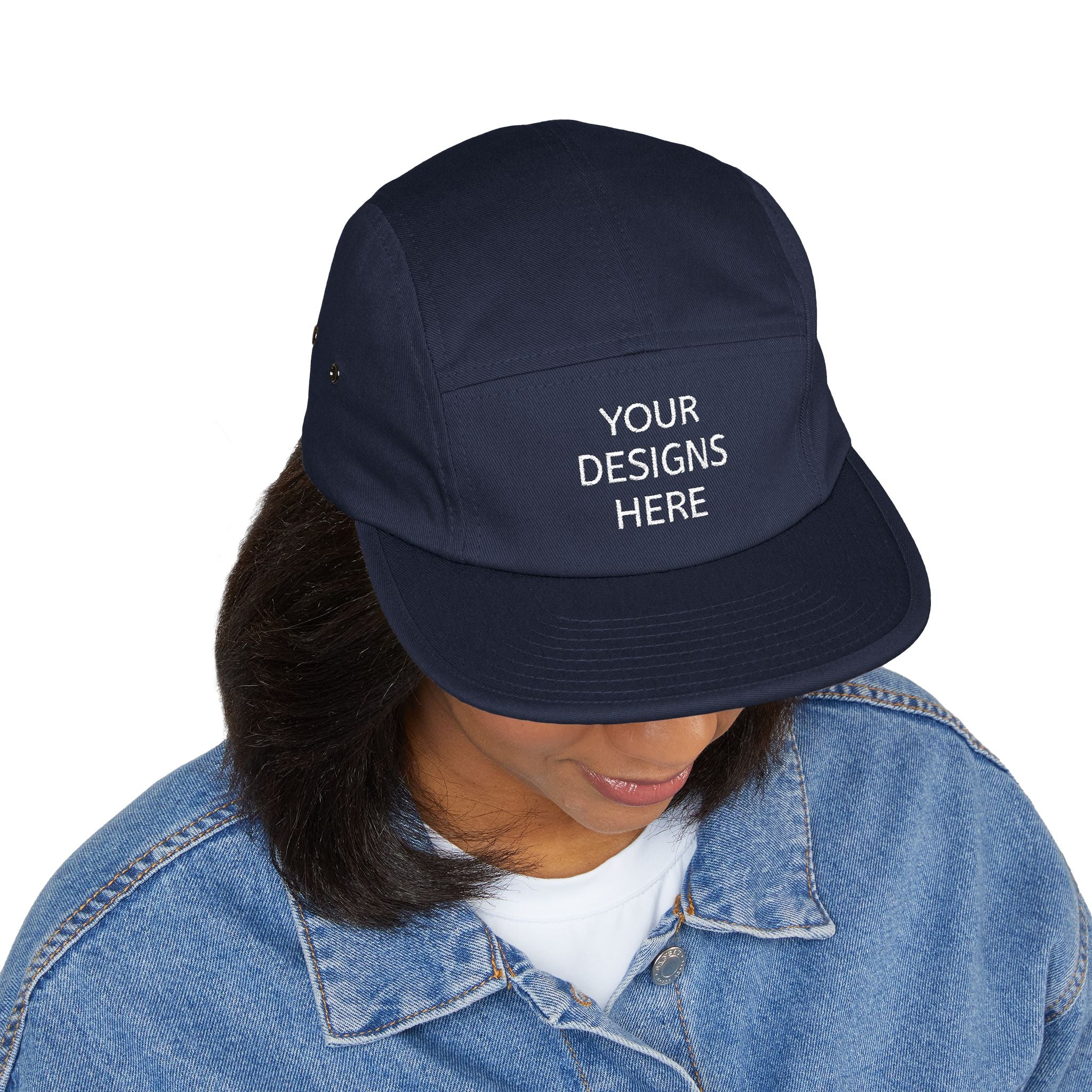Embroidered 5-Panel Cap