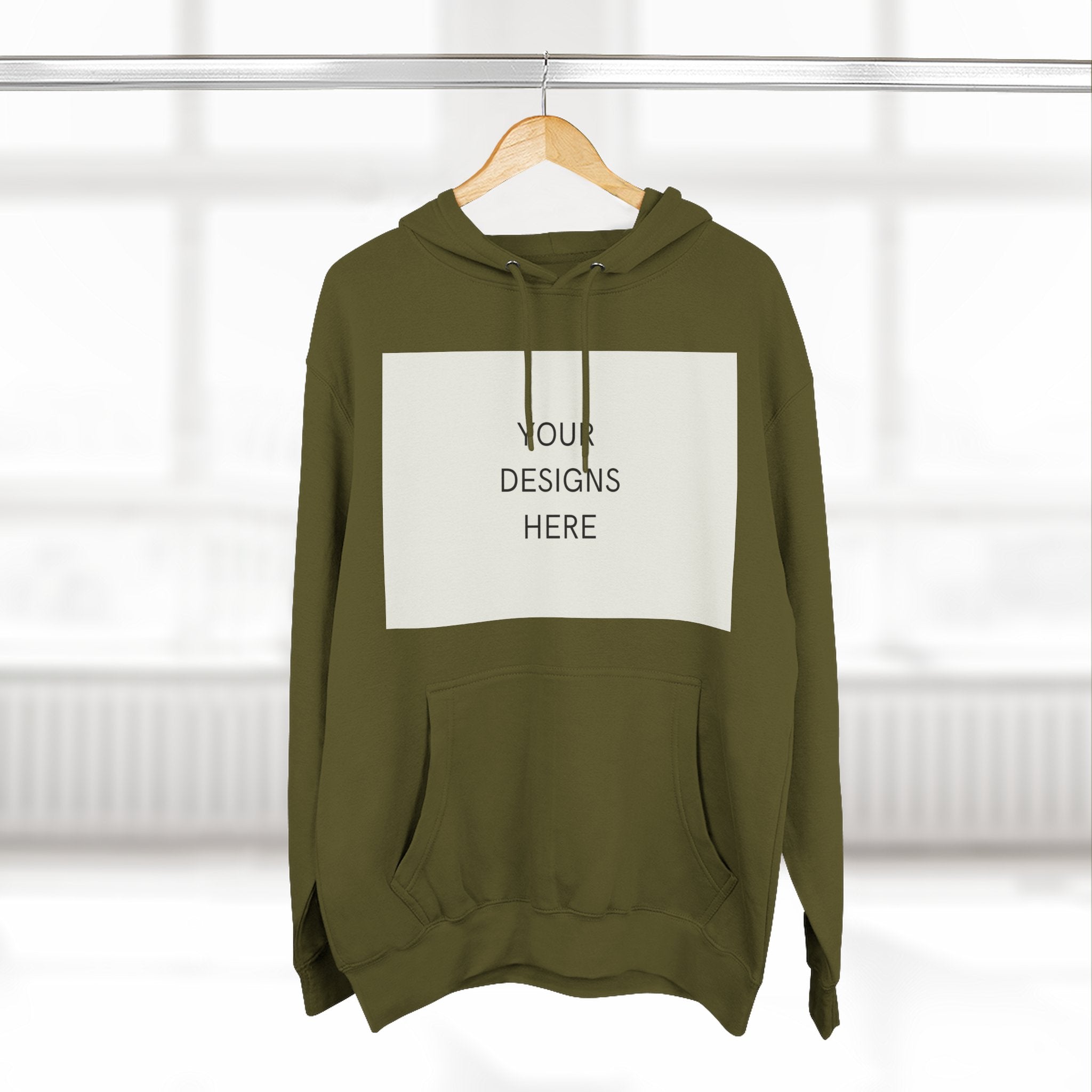 Three-Panel Fleece Hoodie