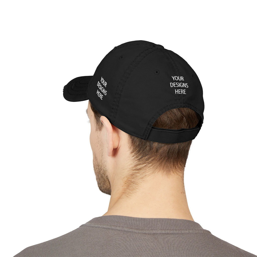 Distressed Embroidered Dad Hat
