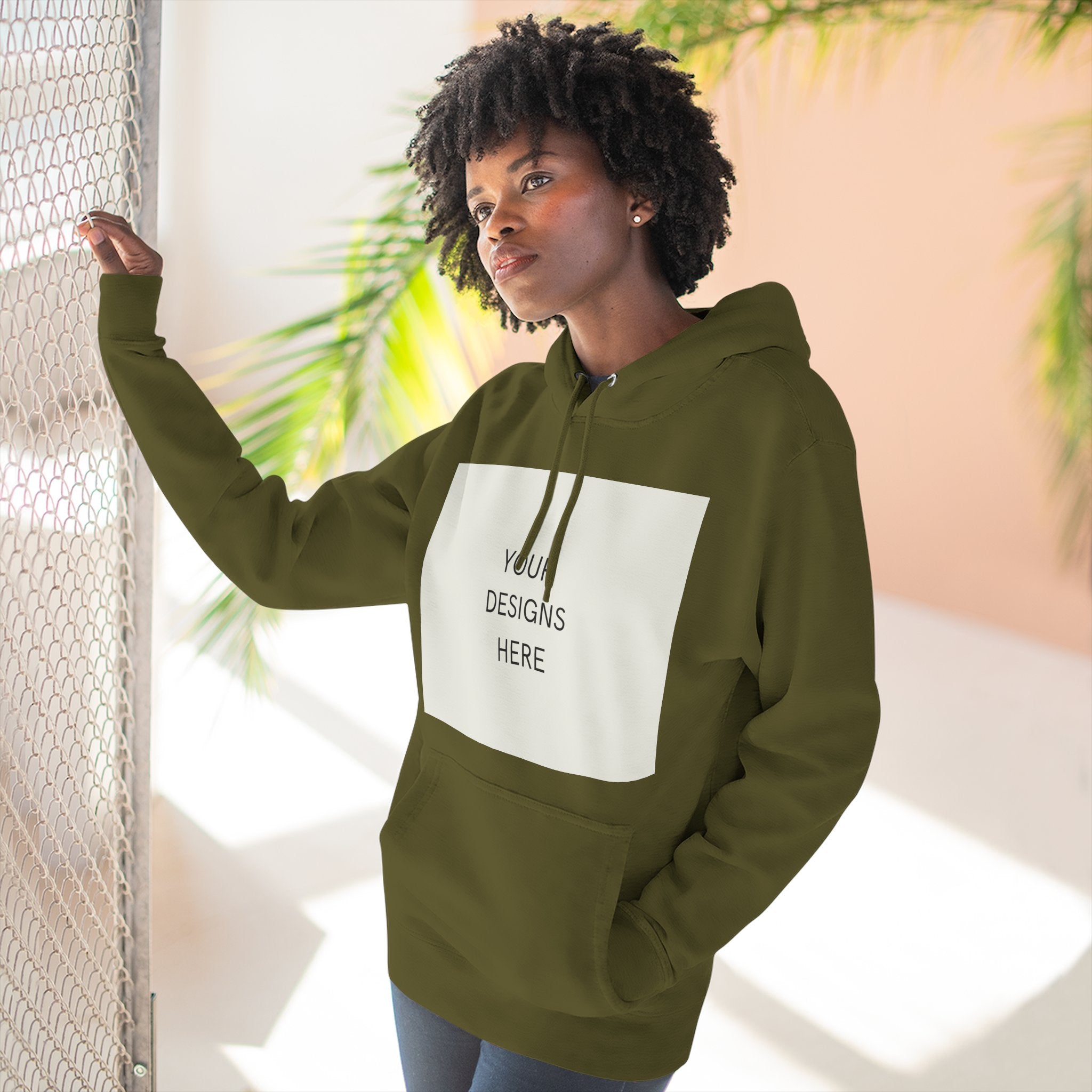 Three-Panel Fleece Hoodie