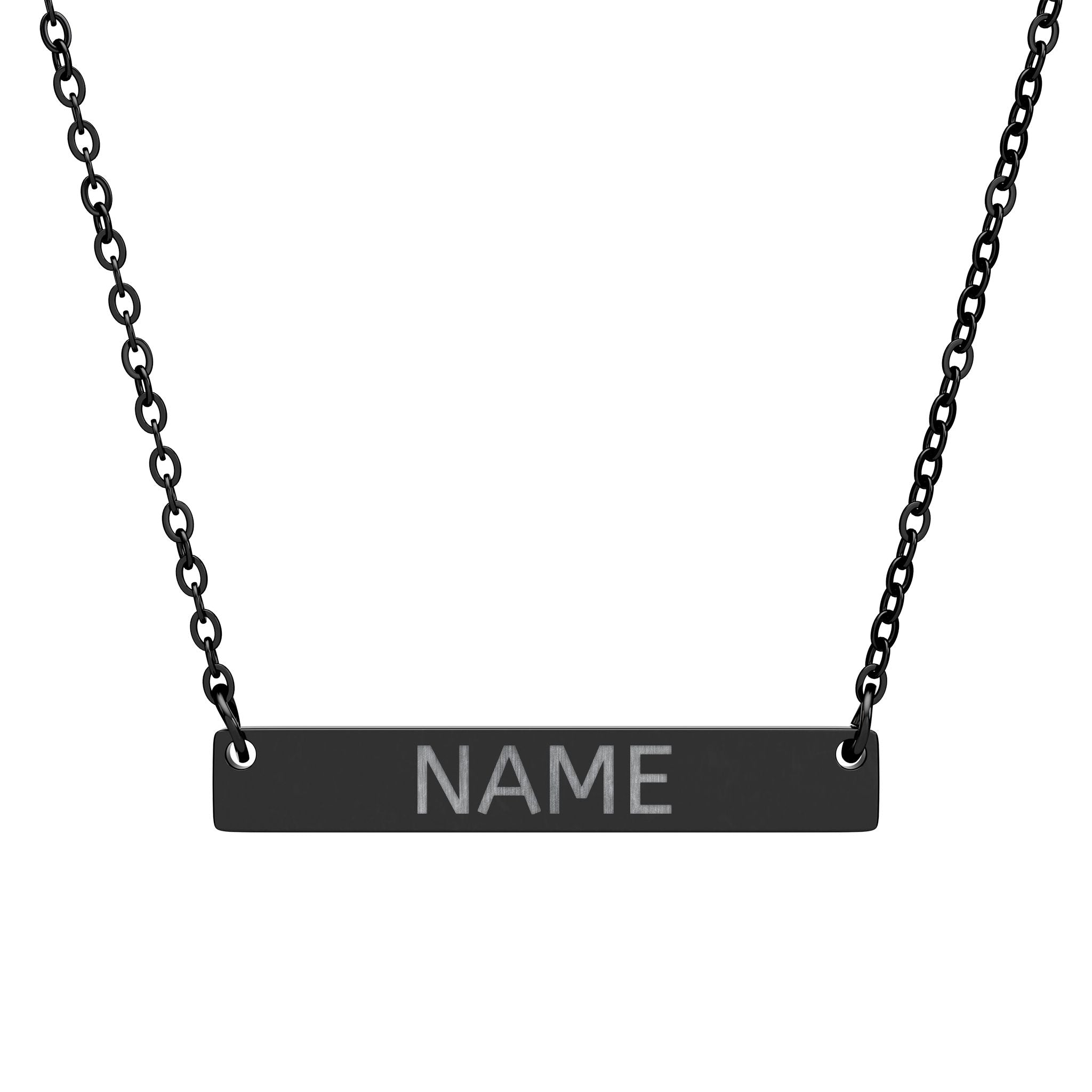 Engravable Horizontal Bar Necklace