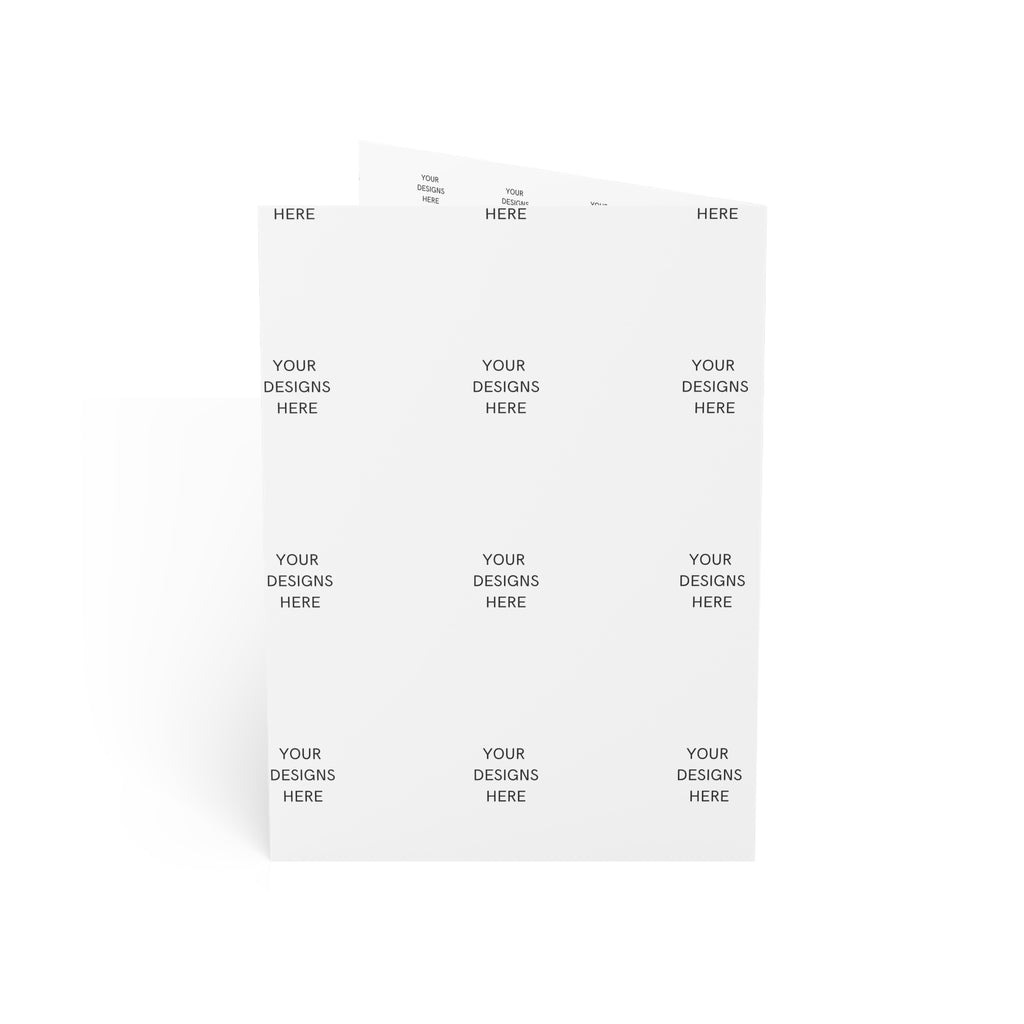 Custom Folded Greeting Cards — Blank Inside (Single or Bulk Packs 1 / 10 / 30 / 50)