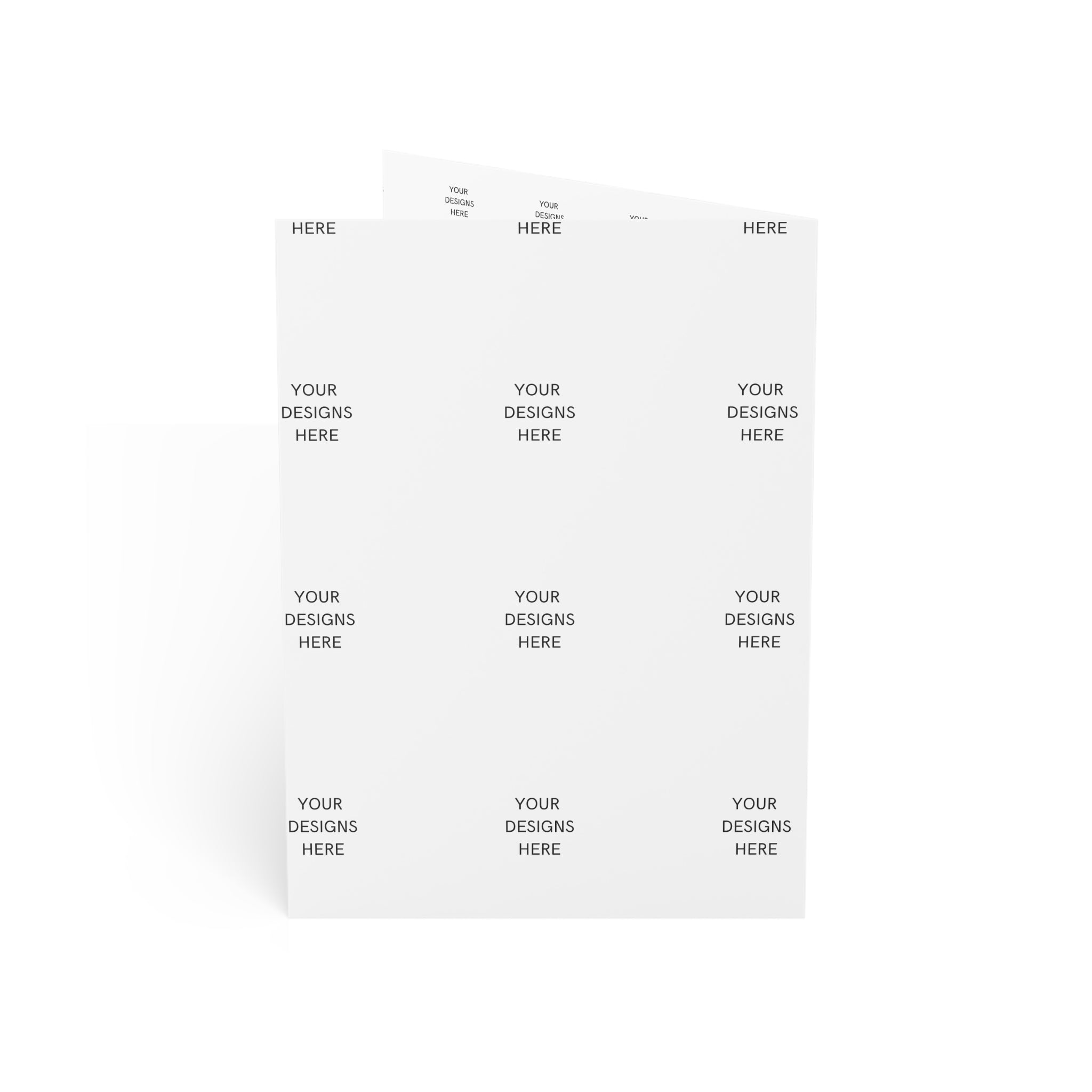 Custom Folded Greeting Cards — Blank Inside (Single or Bulk Packs 1 / 10 / 30 / 50)