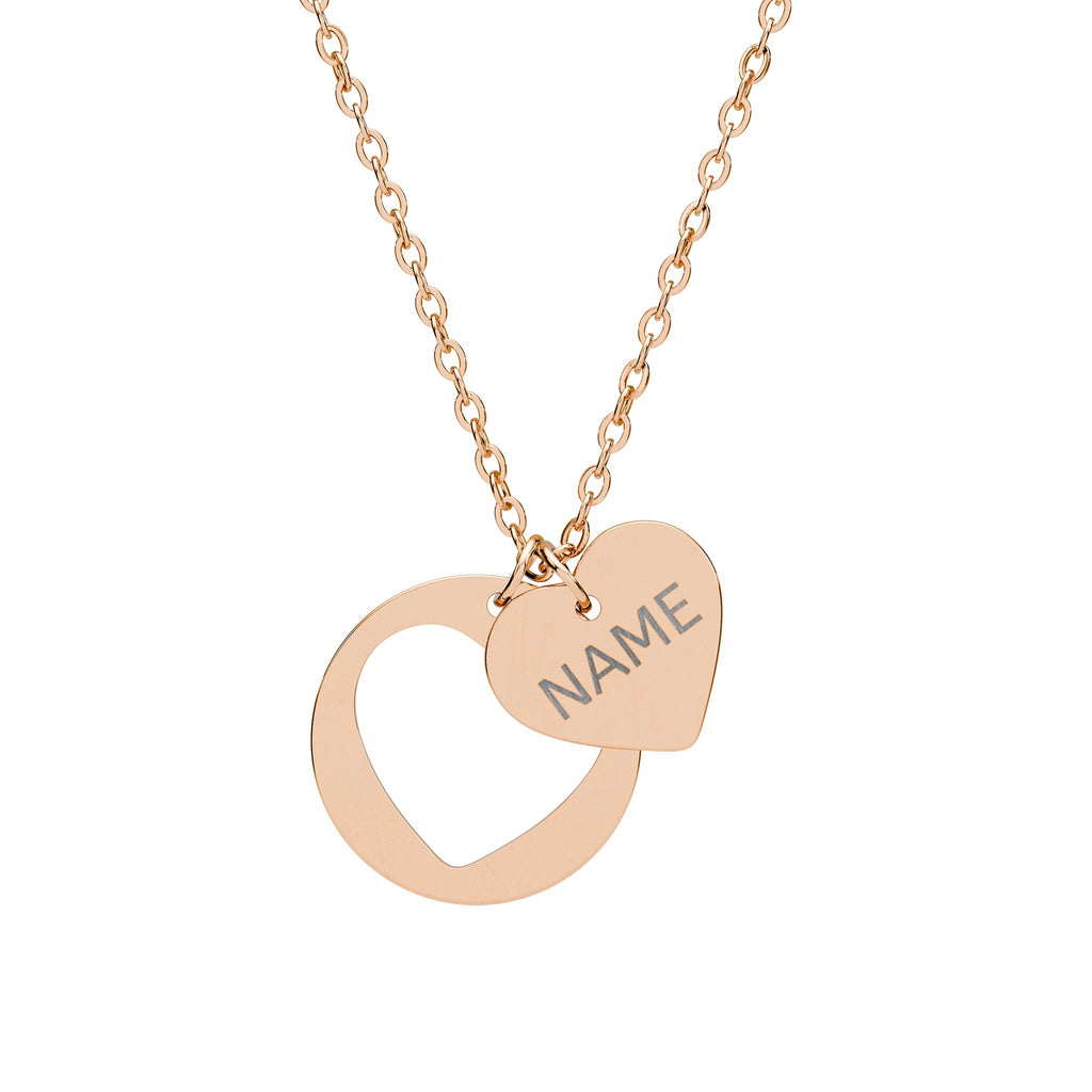 Personalized Heart Cutout Necklace