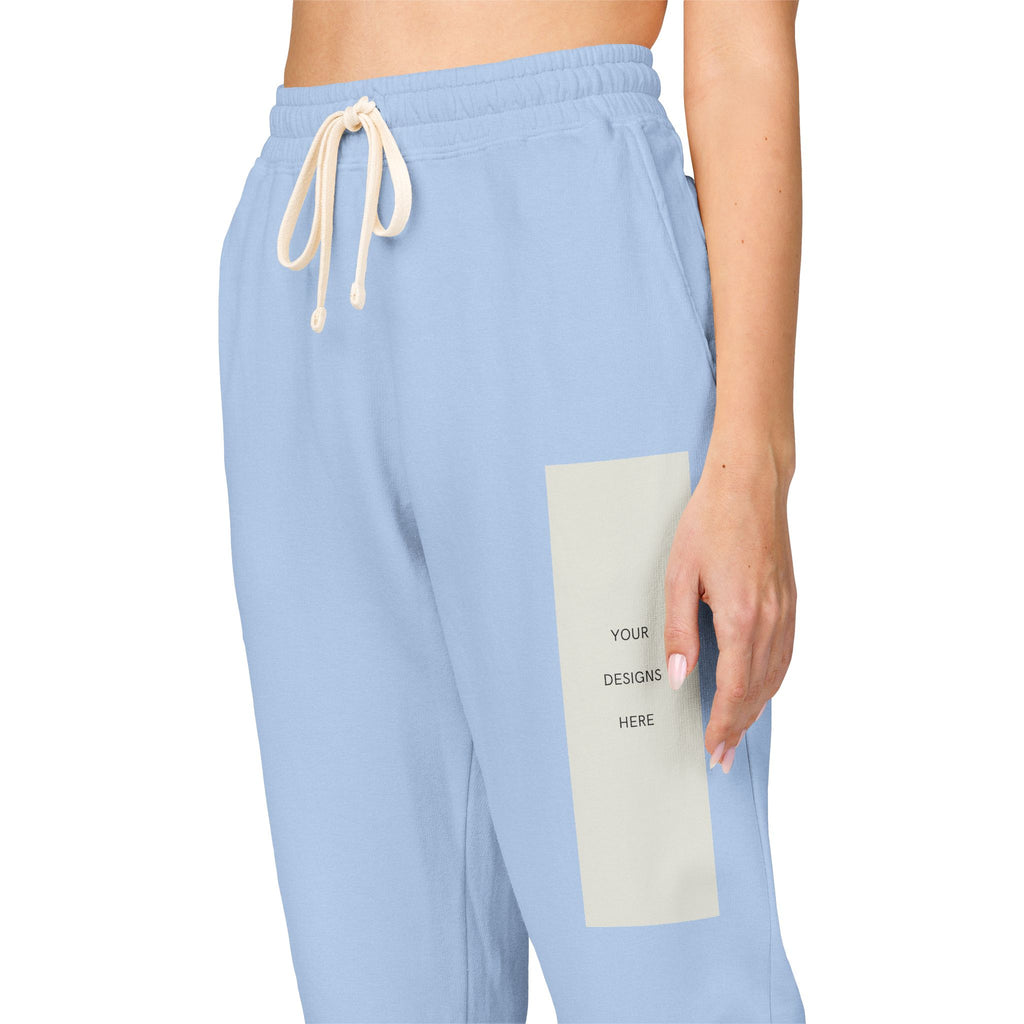 Embroidered Patch Fleece Sweatpants