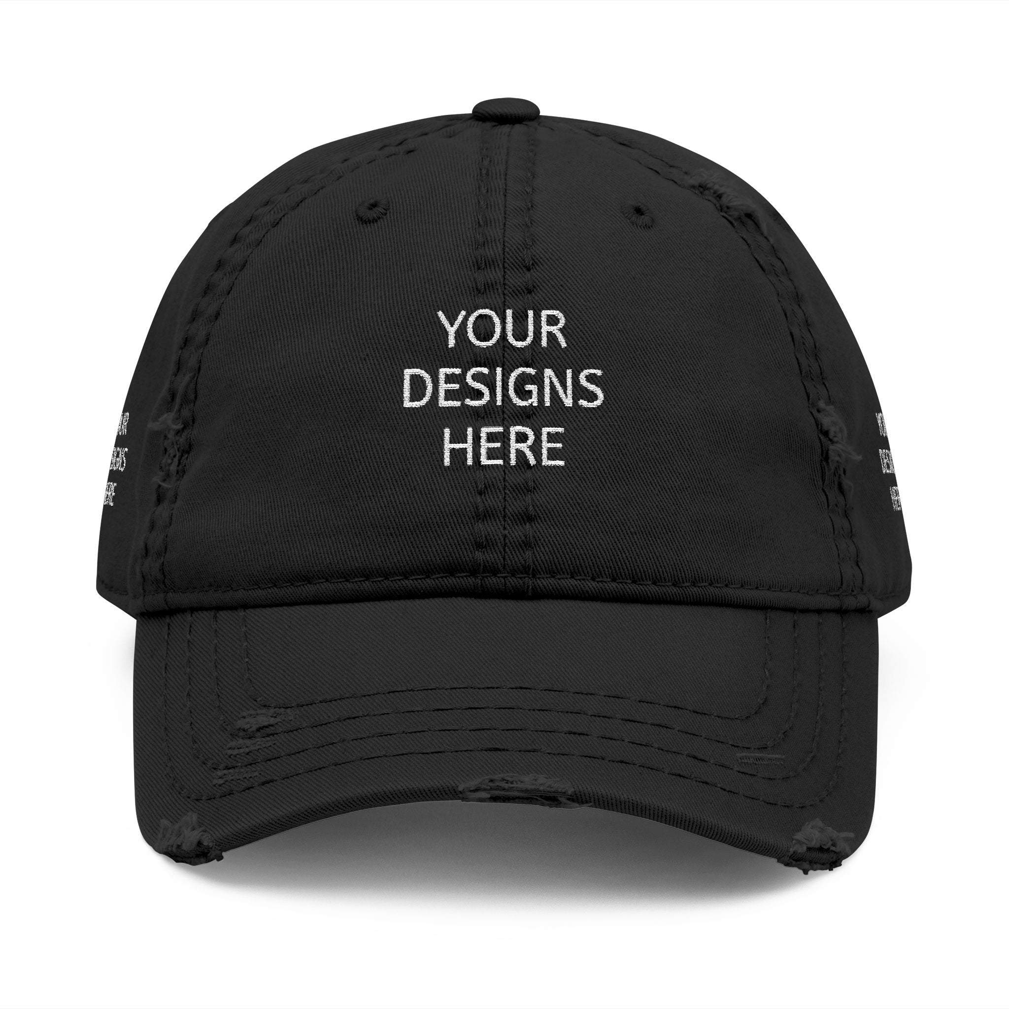 Distressed Embroidered Dad Hat