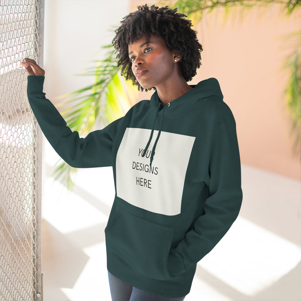Three-Panel Fleece Hoodie