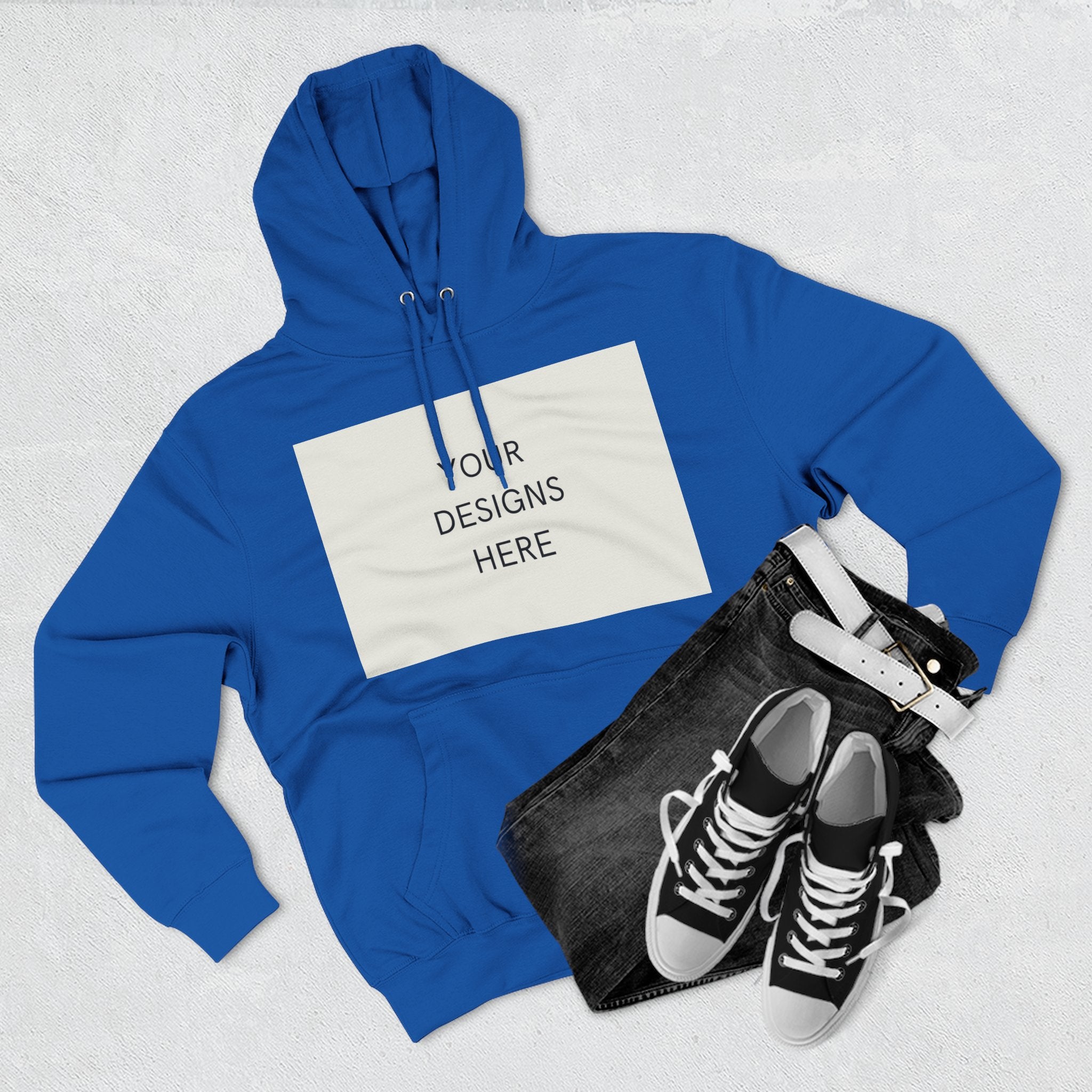Three-Panel Fleece Hoodie