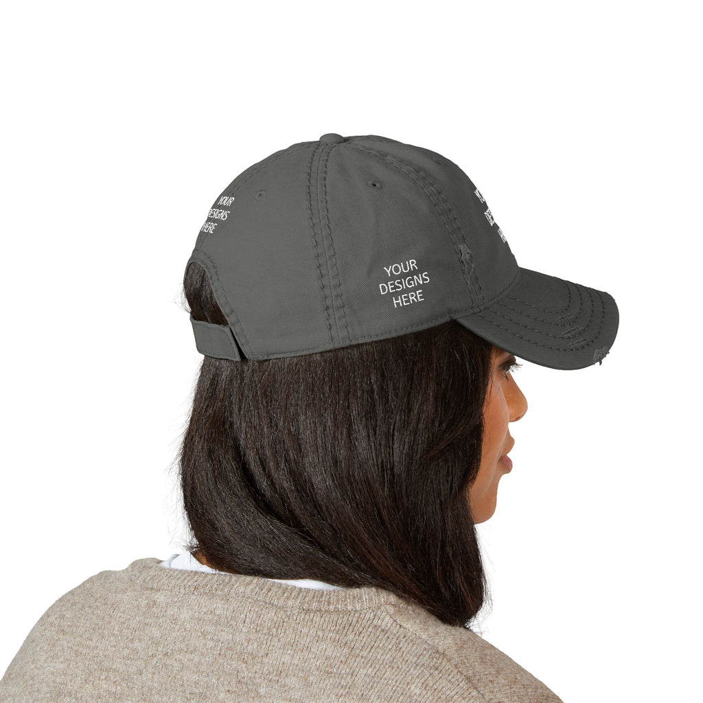Distressed Embroidered Dad Hat