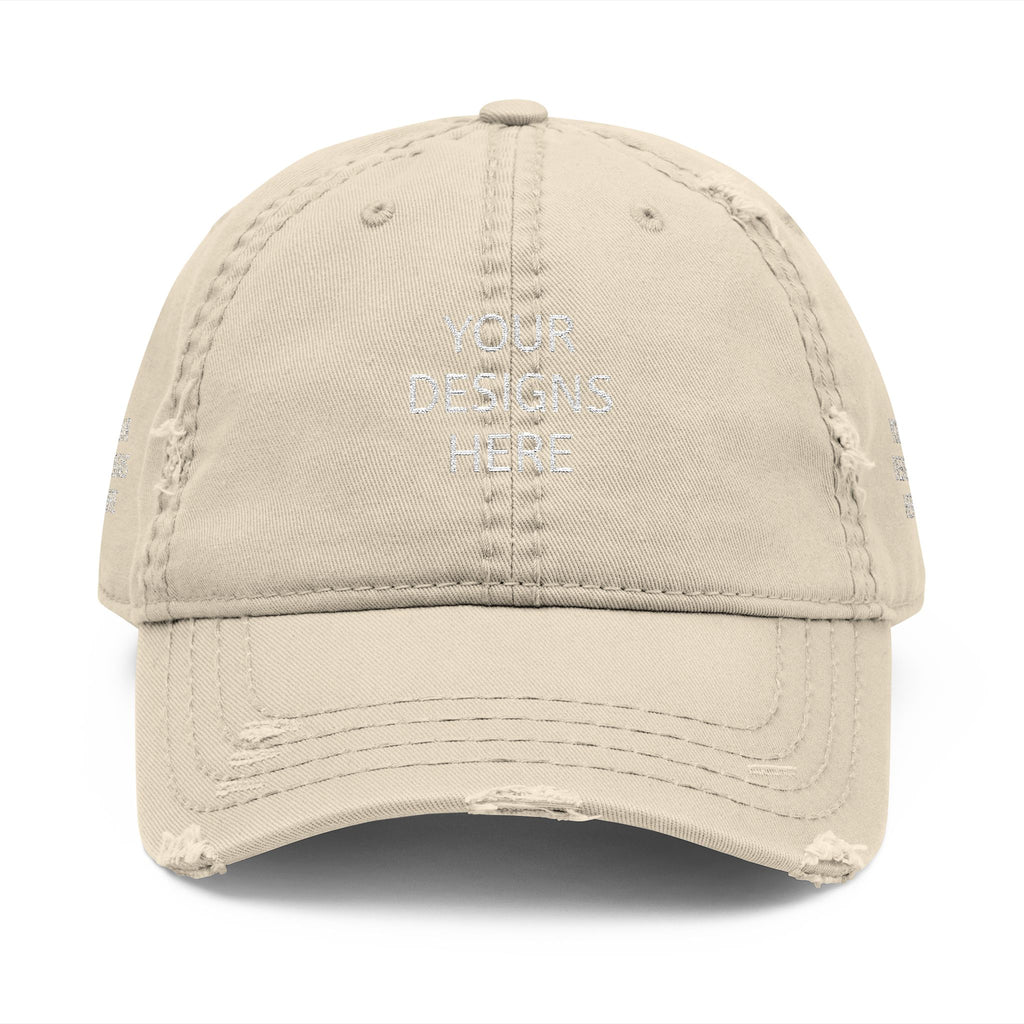 Distressed Embroidered Dad Hat