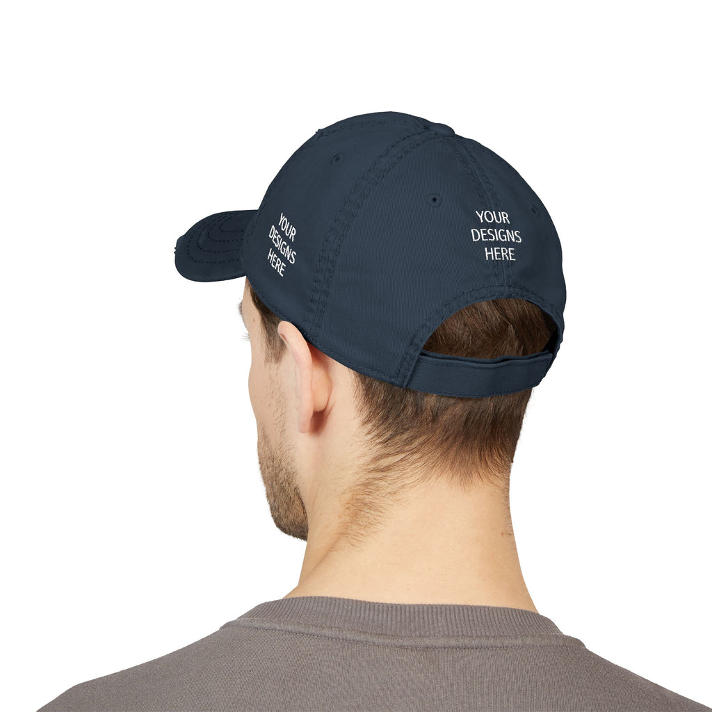Distressed Embroidered Dad Hat