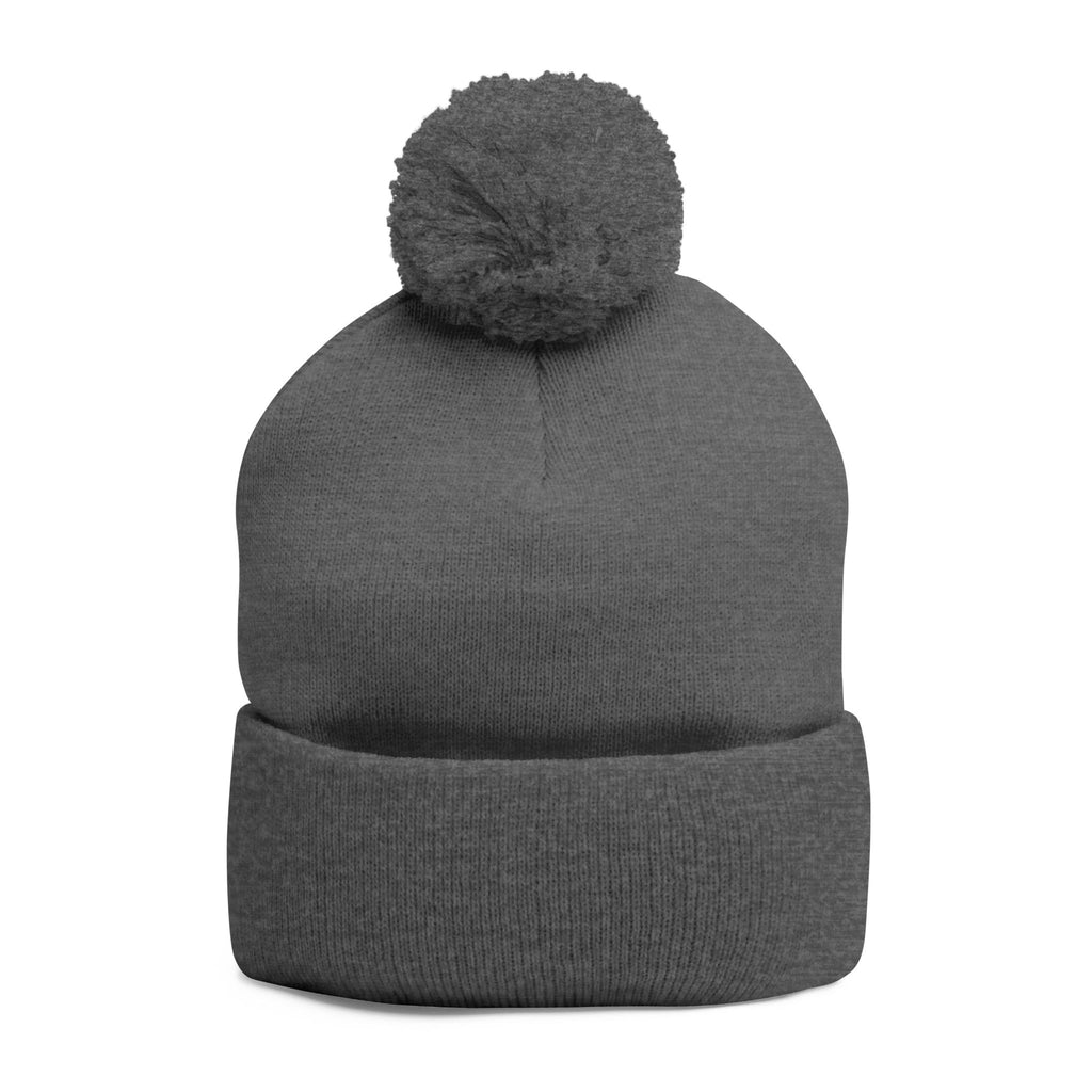 Embroidered Pom-Pom Beanie