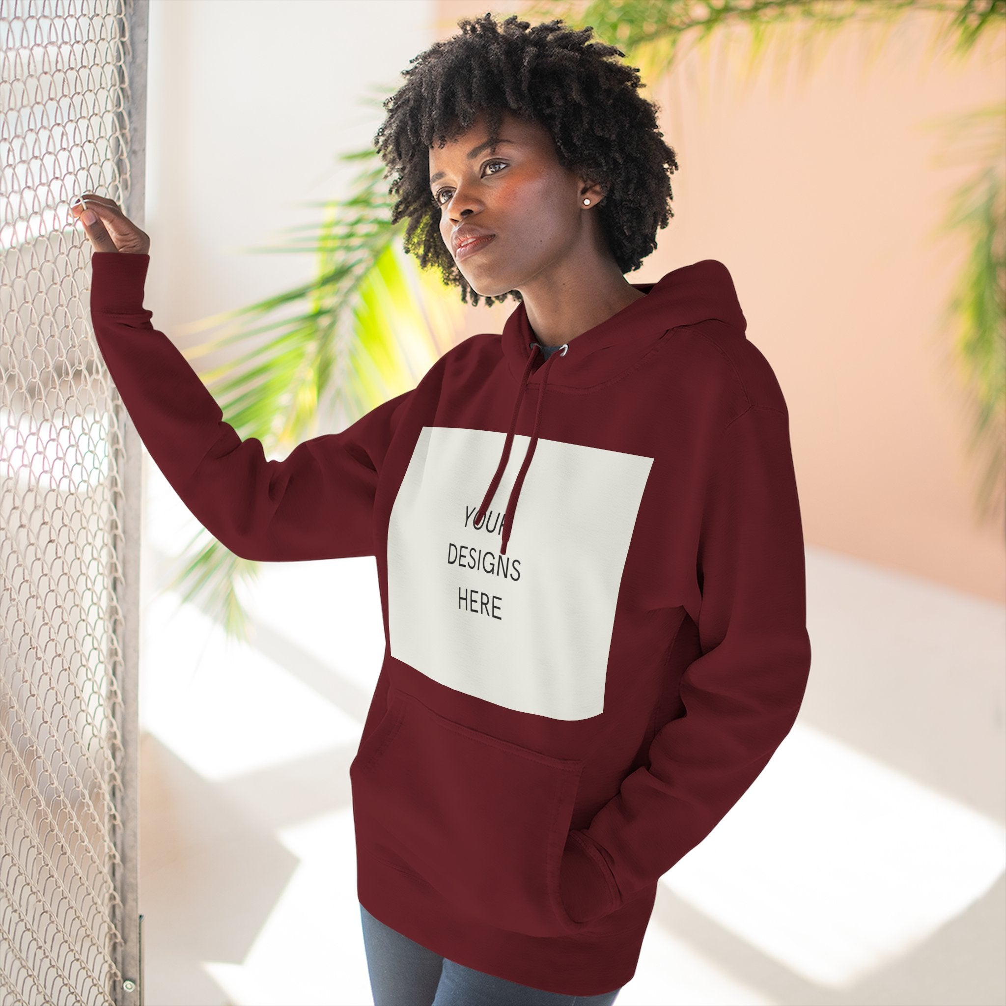 Three-Panel Fleece Hoodie