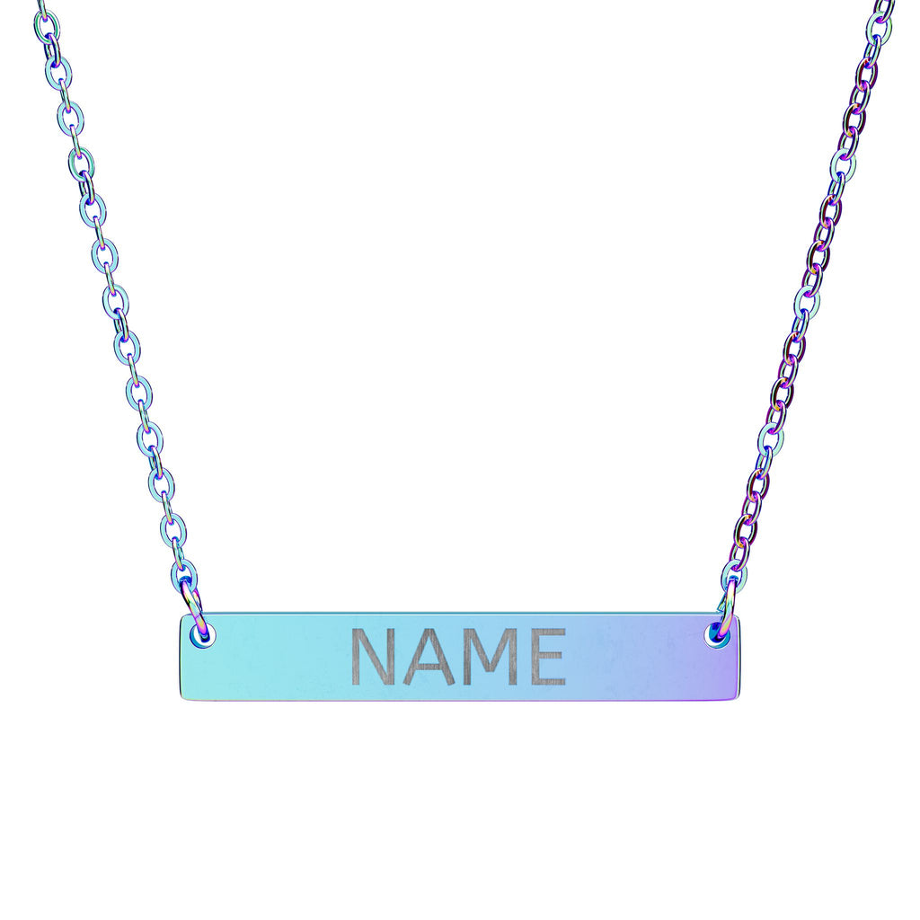 Engravable Horizontal Bar Necklace