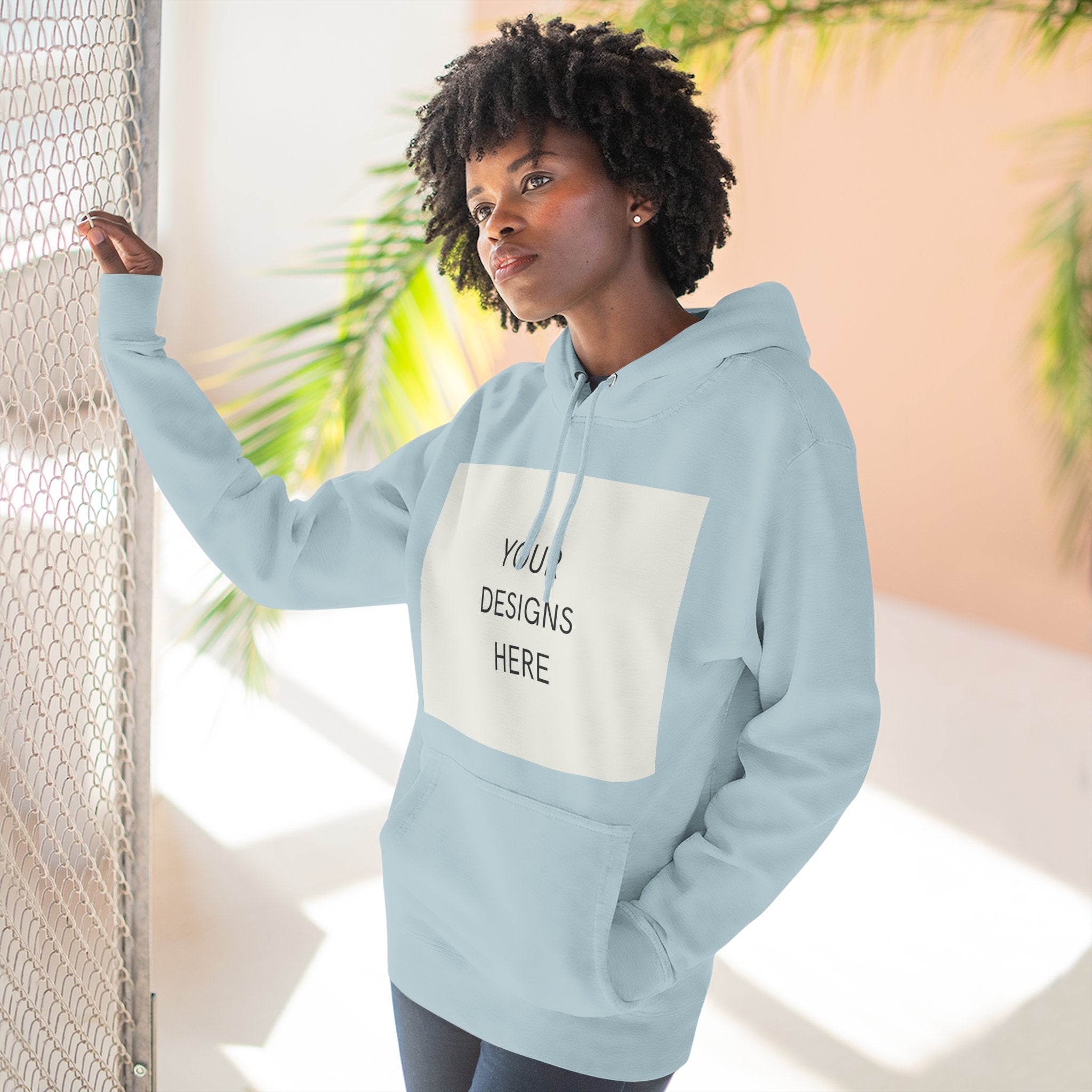 Three-Panel Fleece Hoodie