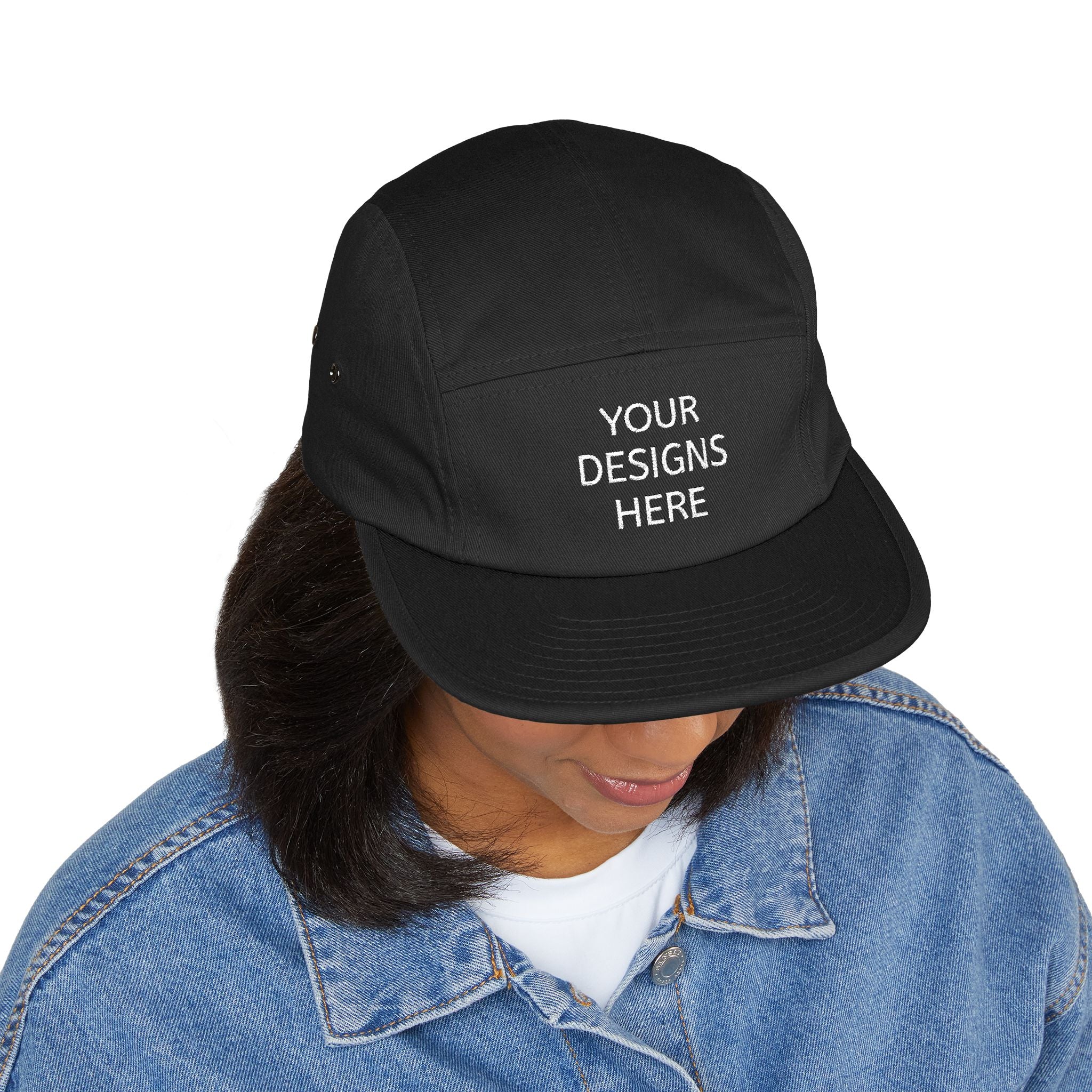 Embroidered 5-Panel Cap