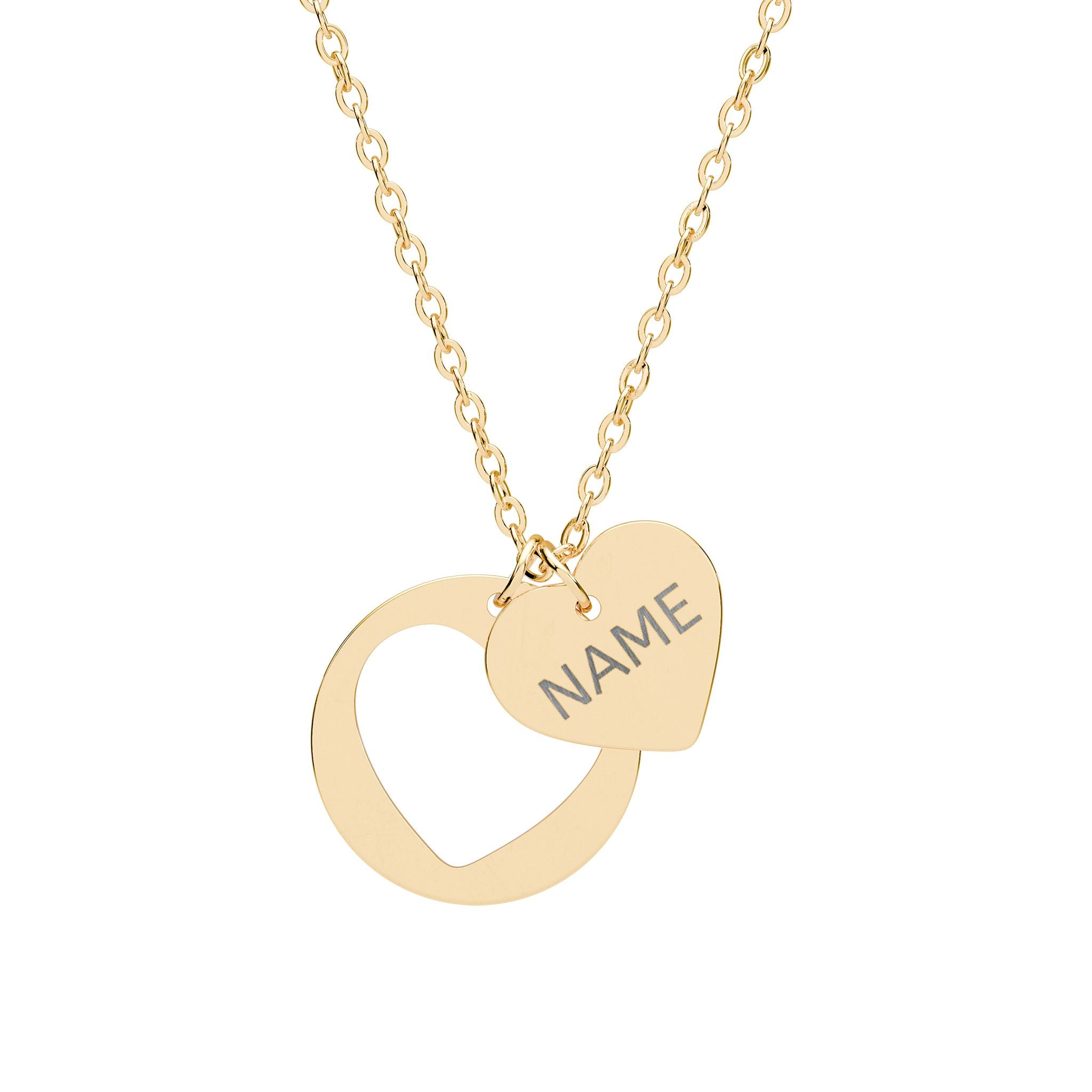 Personalized Heart Cutout Necklace