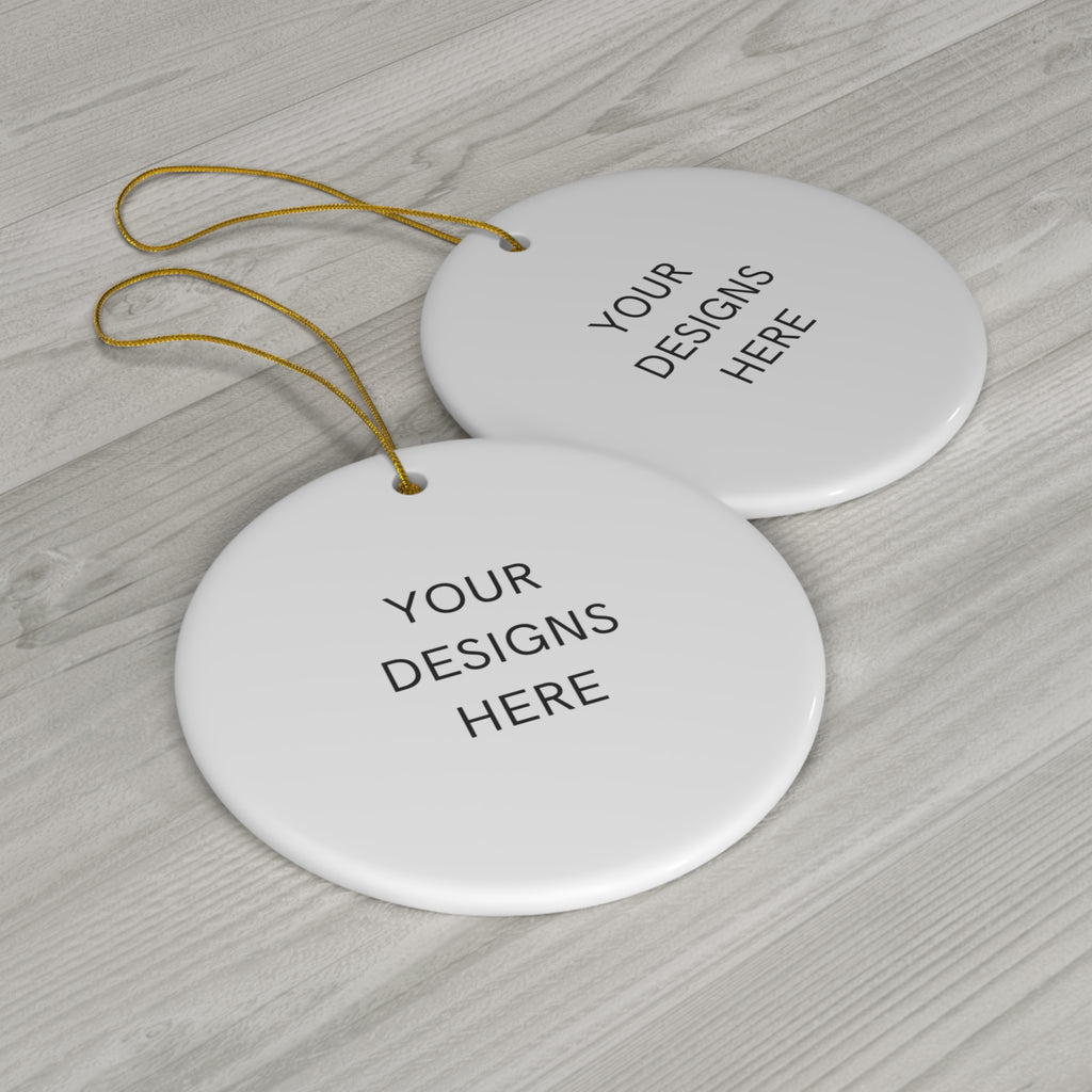 Custom Round Ceramic Ornament