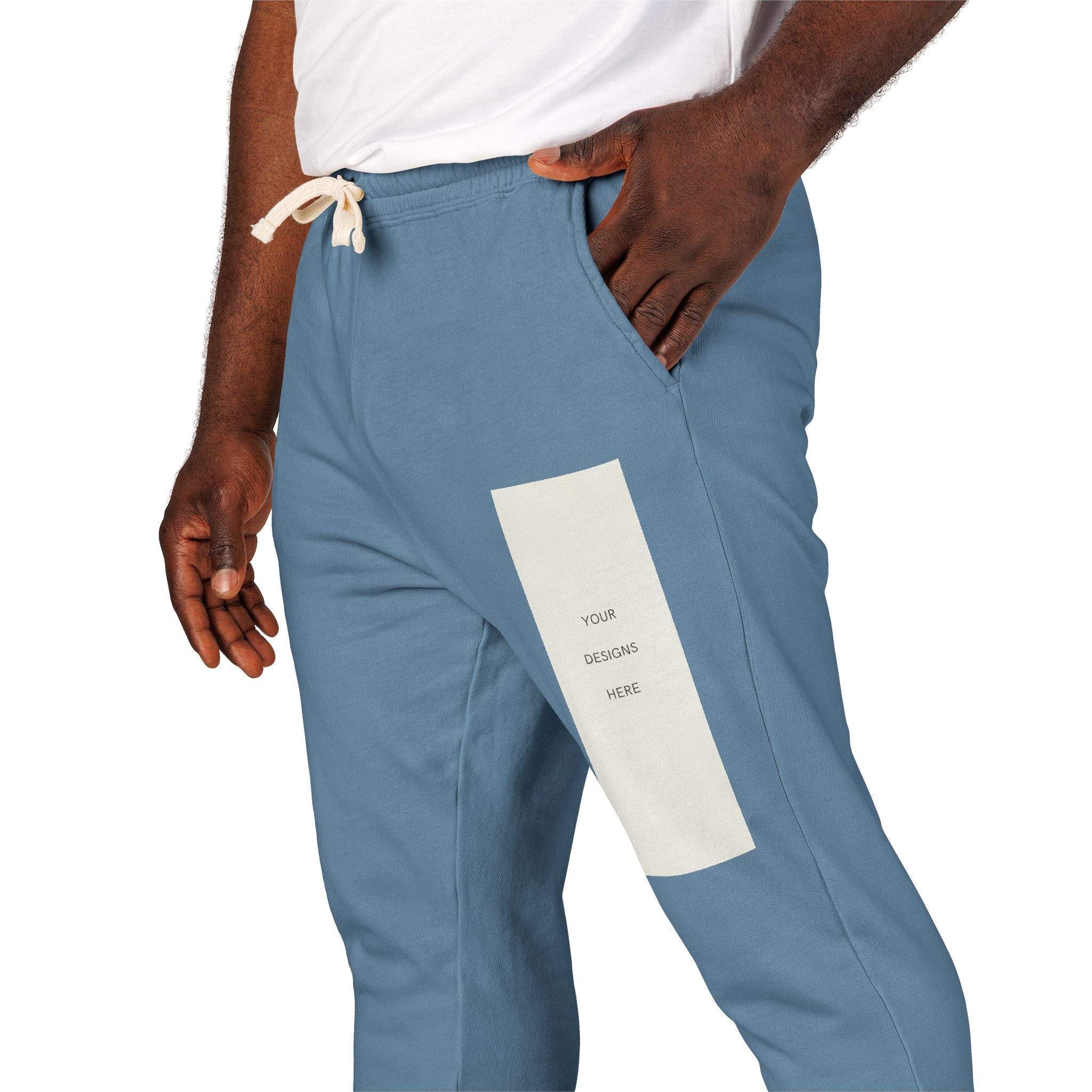 Embroidered Patch Fleece Sweatpants