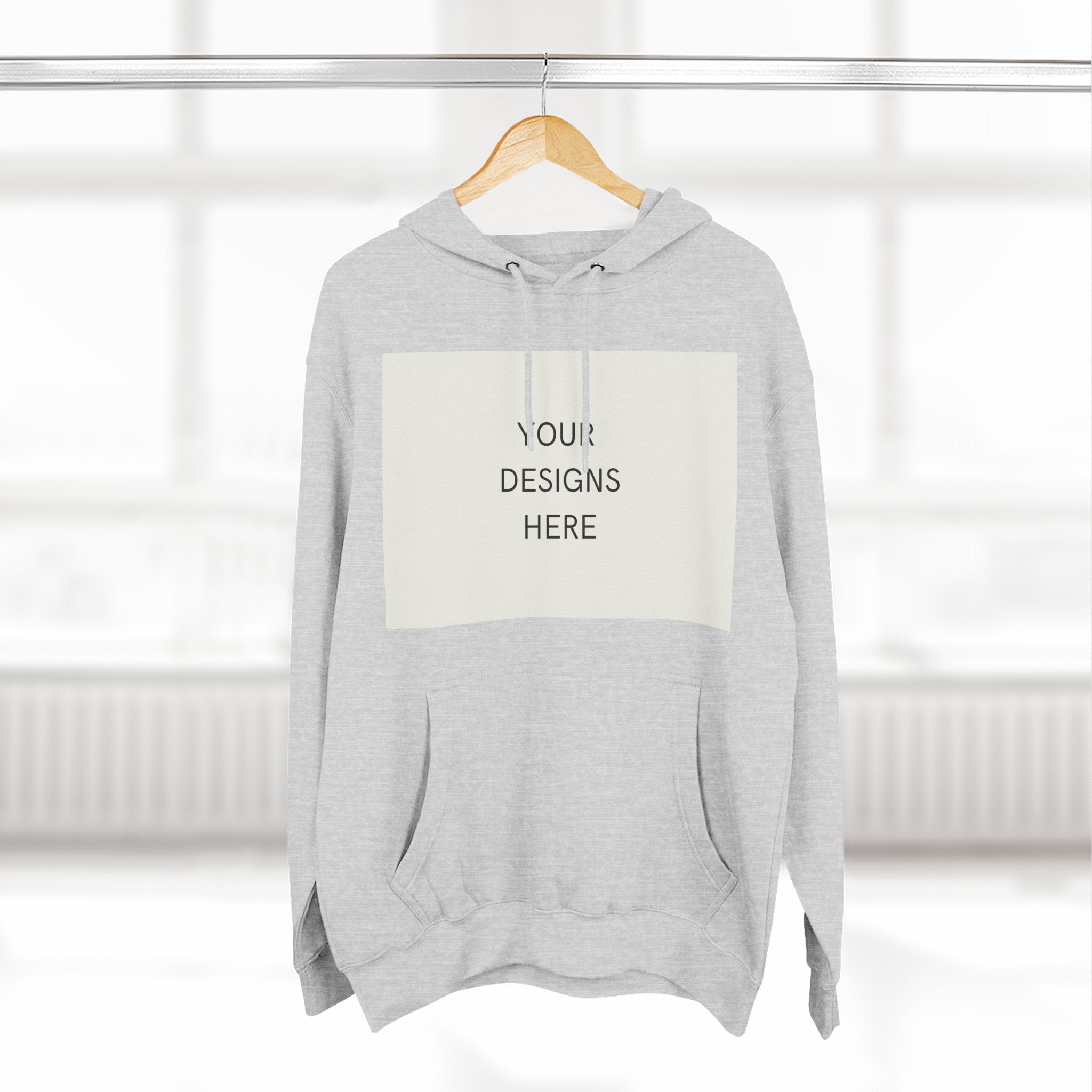 Three-Panel Fleece Hoodie