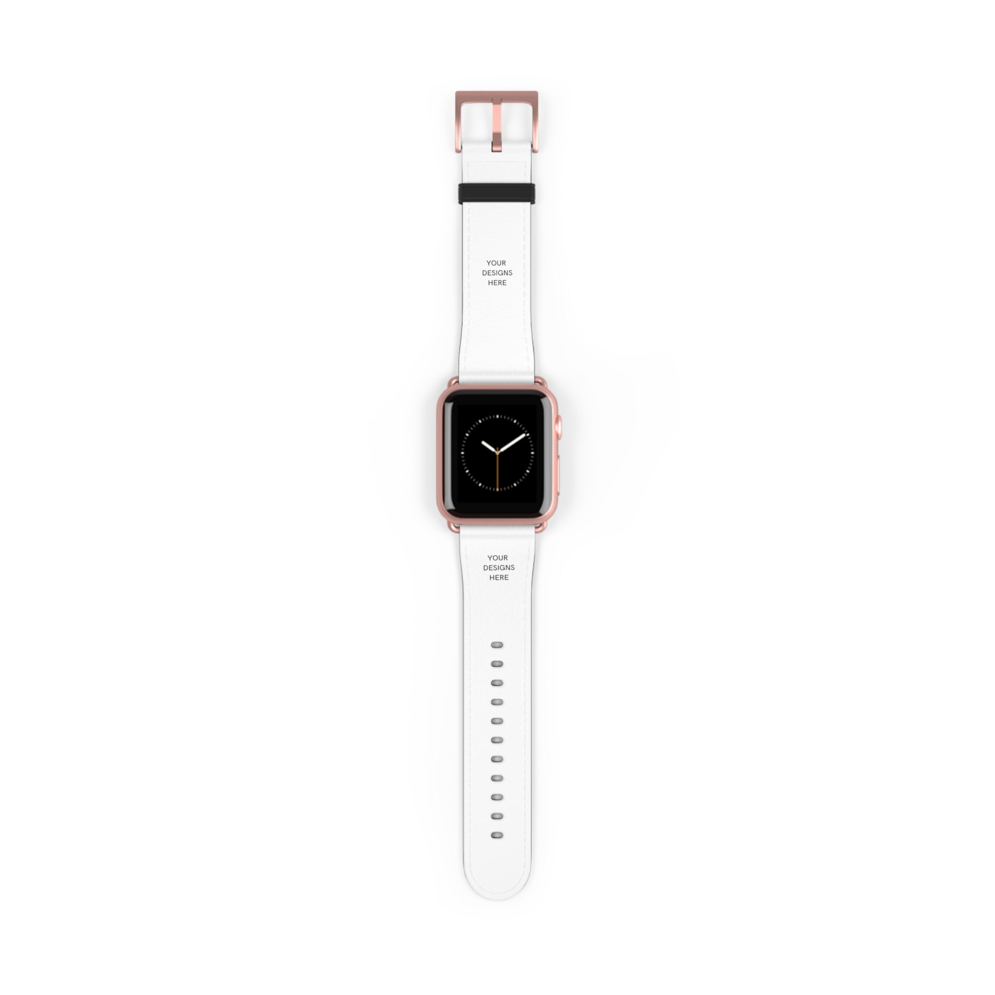 Minimal White Leather Watch Band