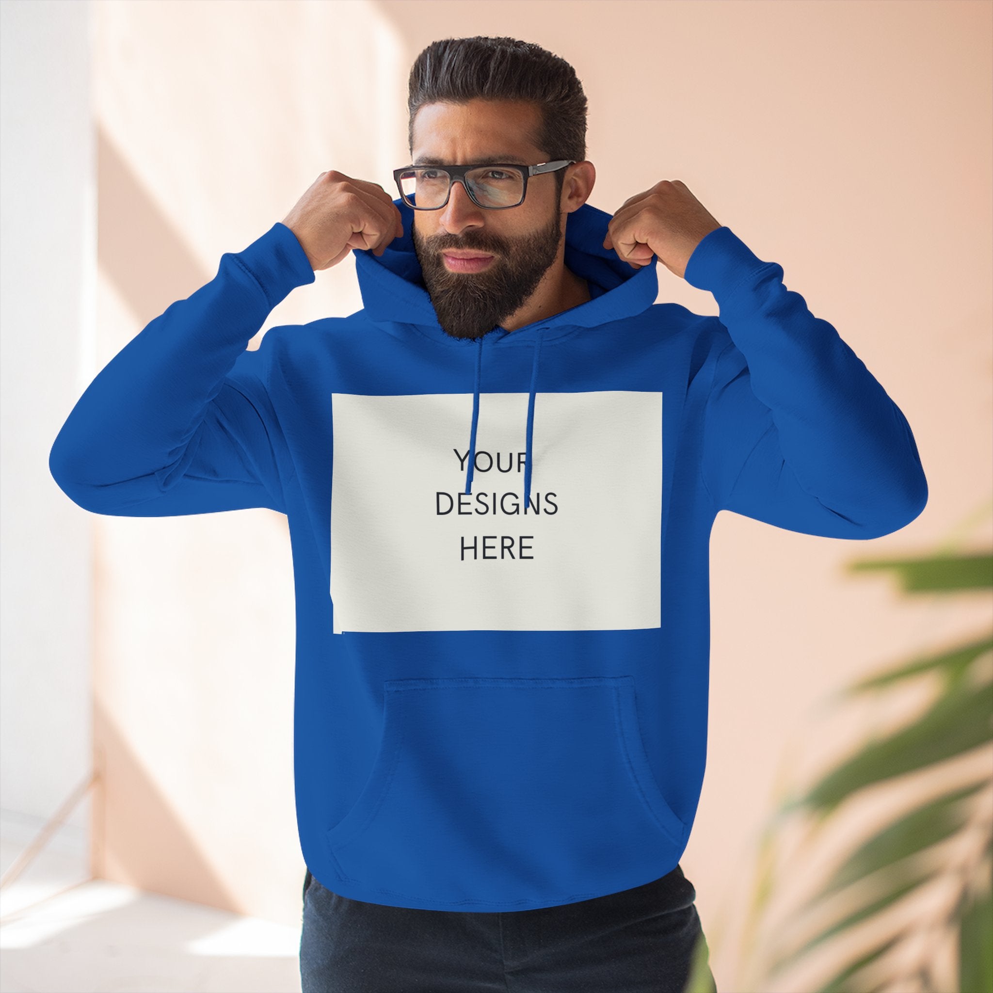 Three-Panel Fleece Hoodie