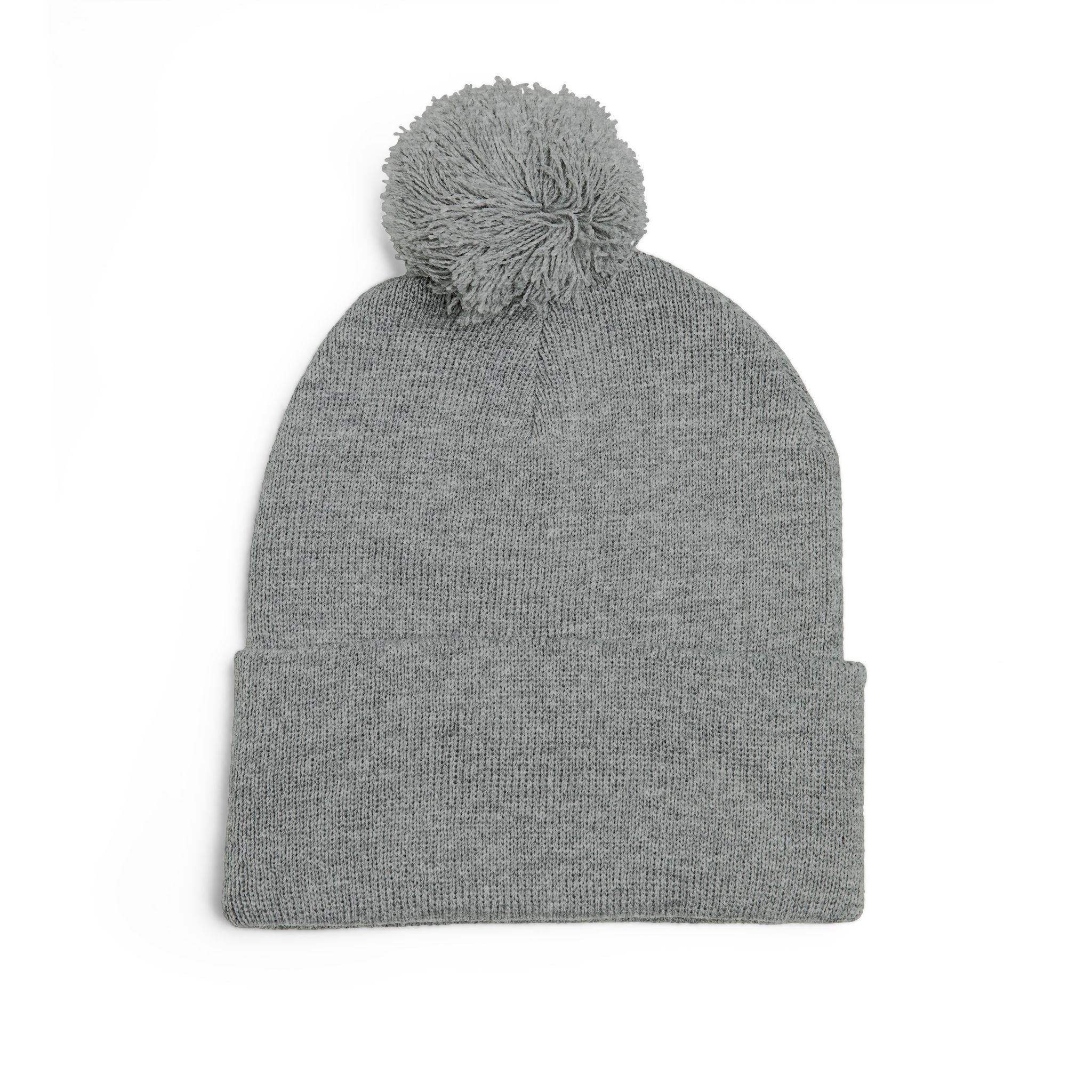 Embroidered Pom-Pom Beanie