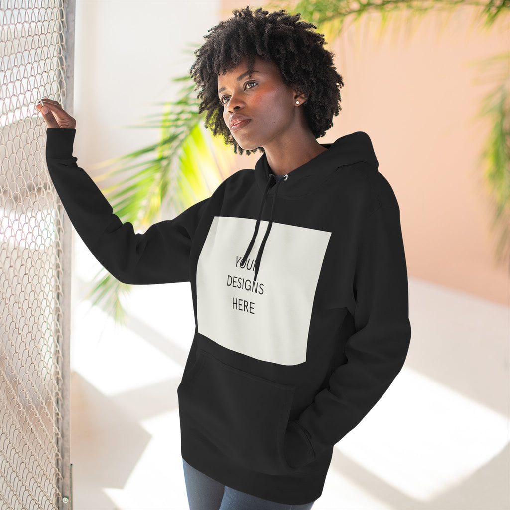 Three-Panel Fleece Hoodie