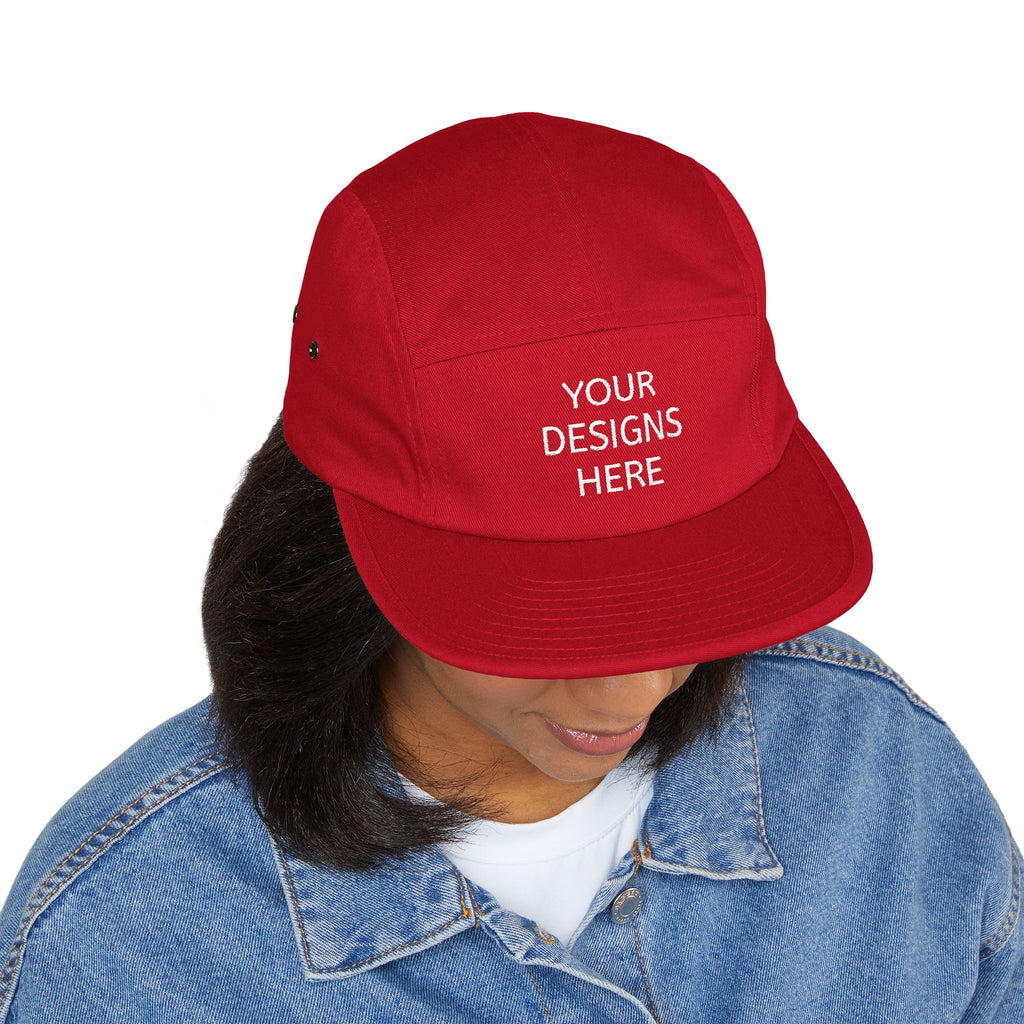 Embroidered 5-Panel Cap